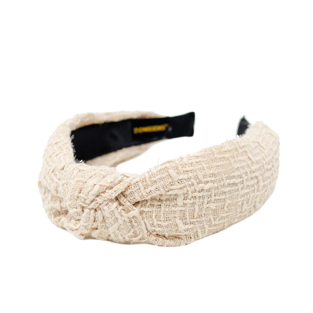 Girl's Solid Tweed Knotted Headband