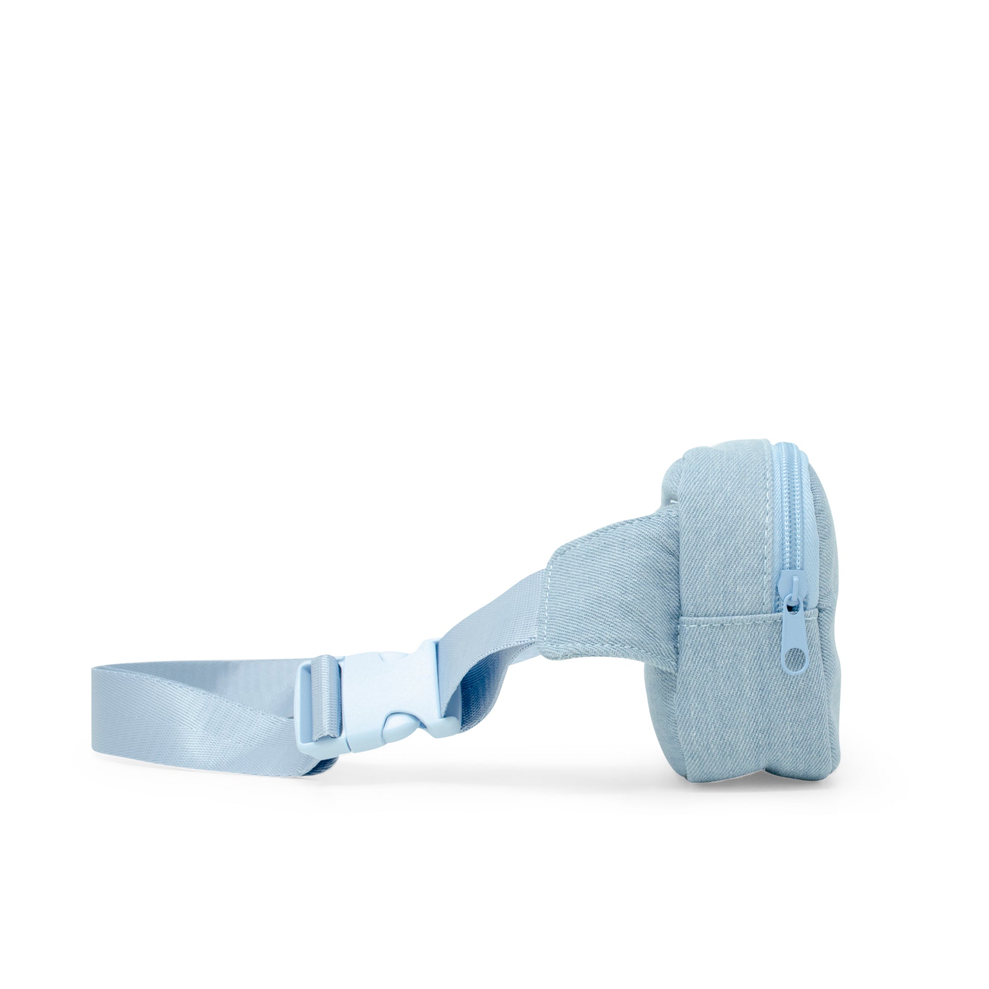 Zomi Gems Sequin Heart Belt Bag for Kids - Blue Denim Side