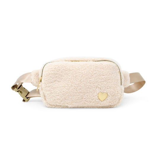 Fuzzy Crossbody Sling Bag w/ Heart for Kids