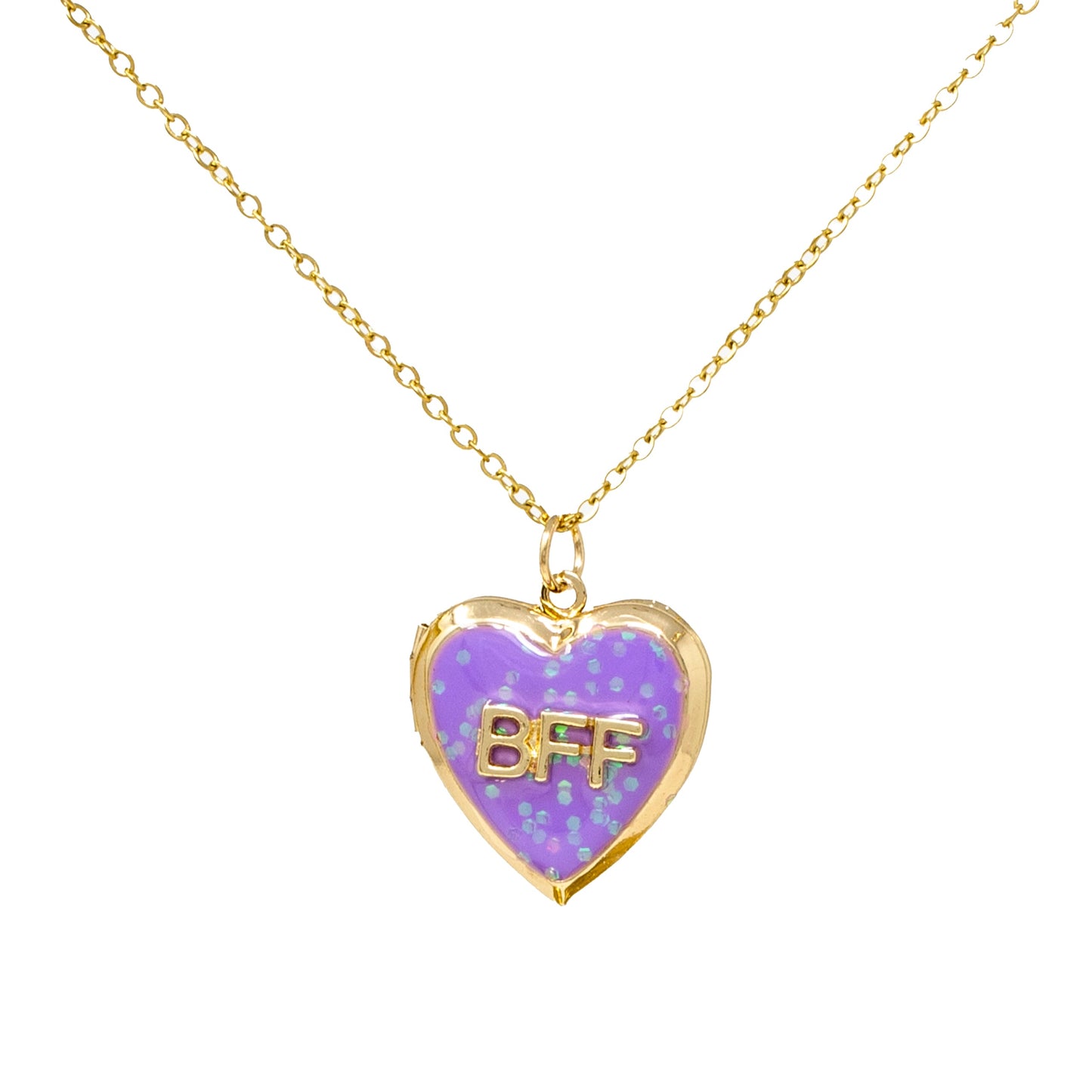BFF Heart Locket Necklace Set