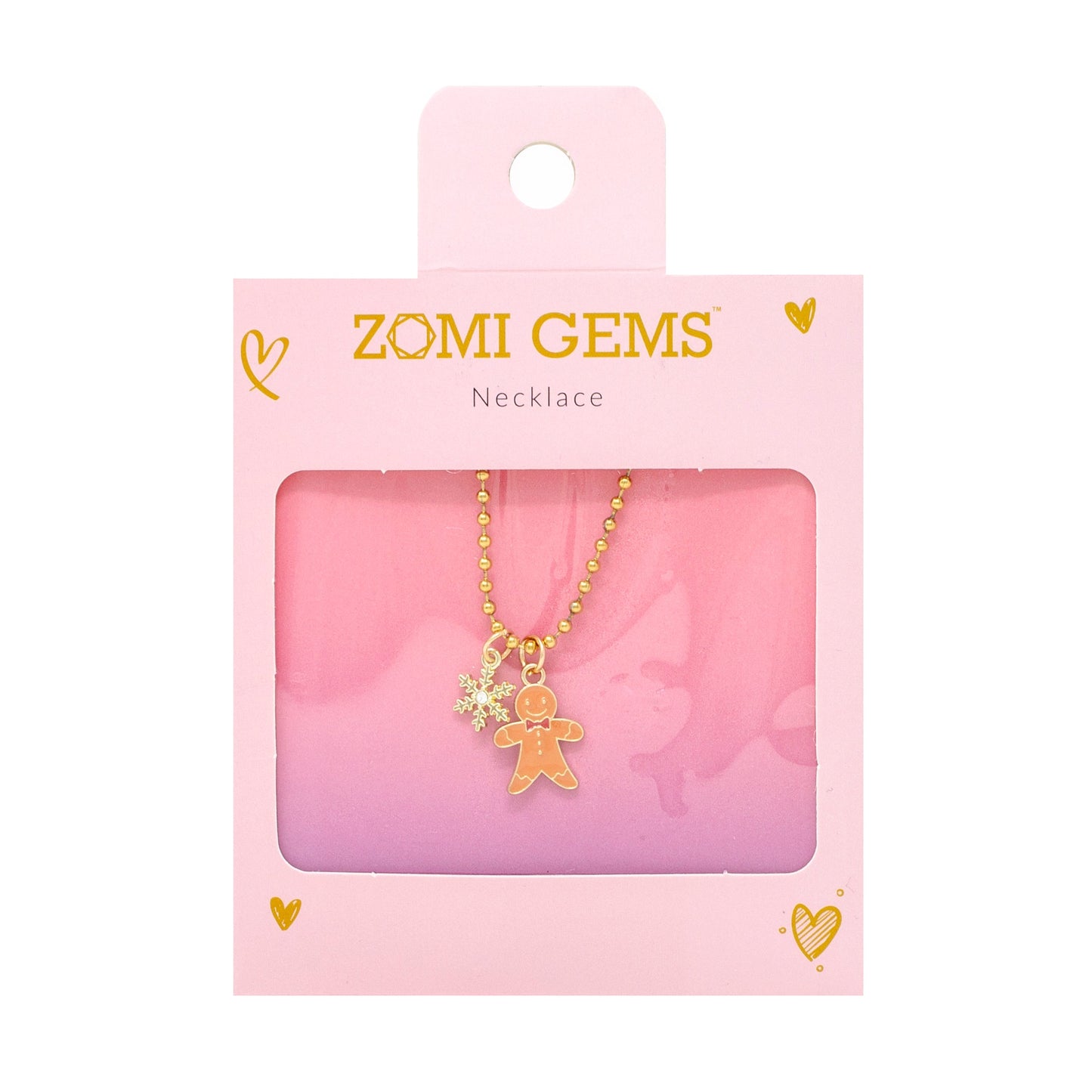 Gingerbread & Snowflake Kids Necklace
