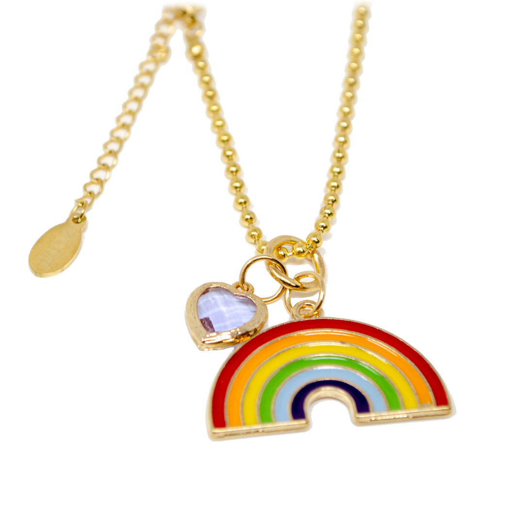 Shiny Rainbow Gold Necklace