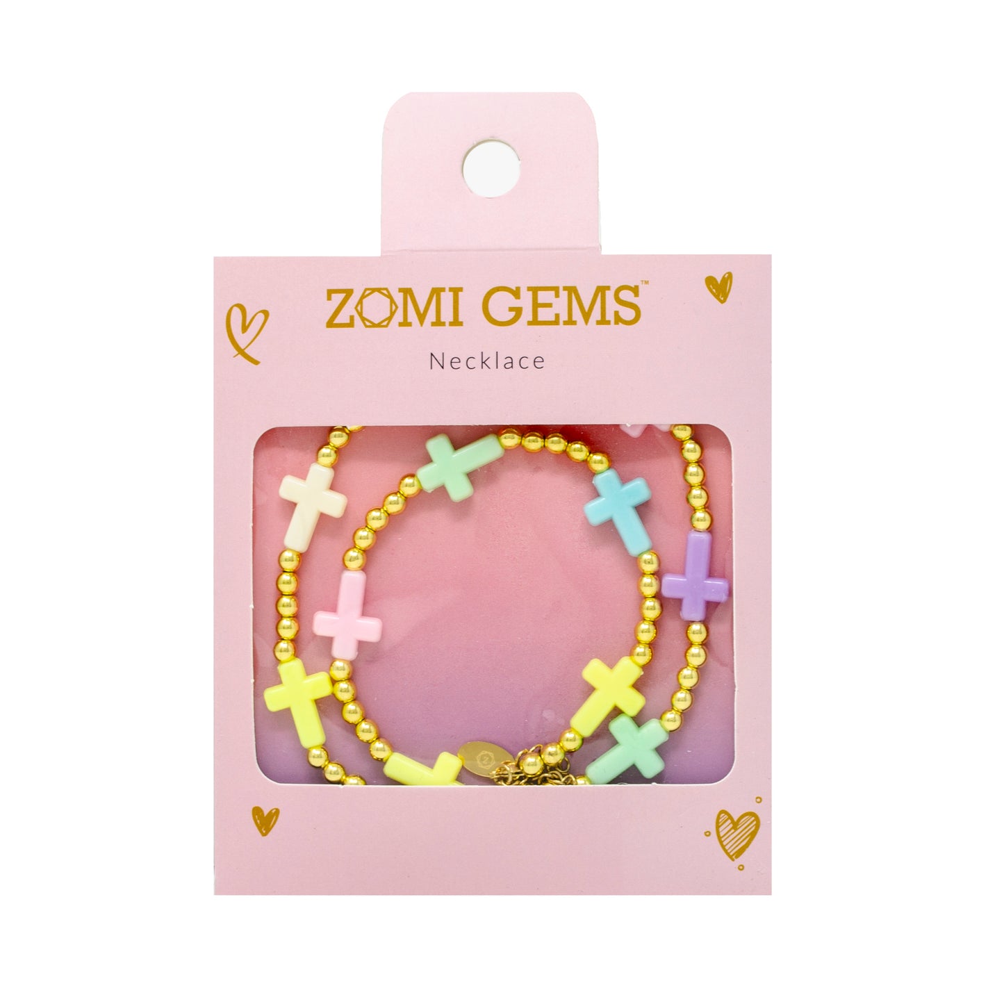 Girl's Cross Bead Necklace