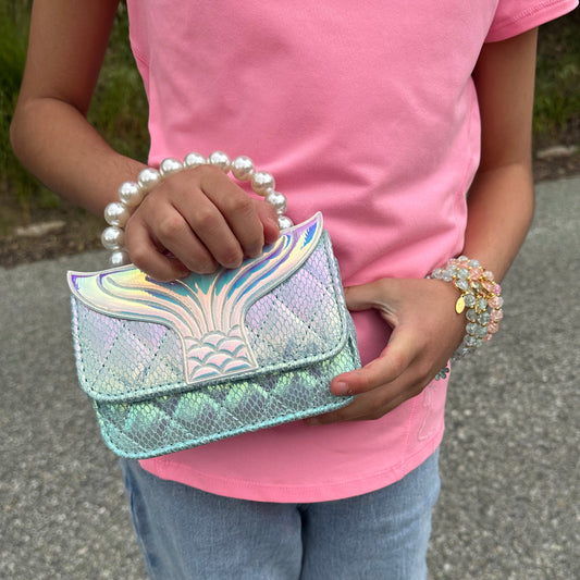 Mermaid Tail Pearl Handle Bag