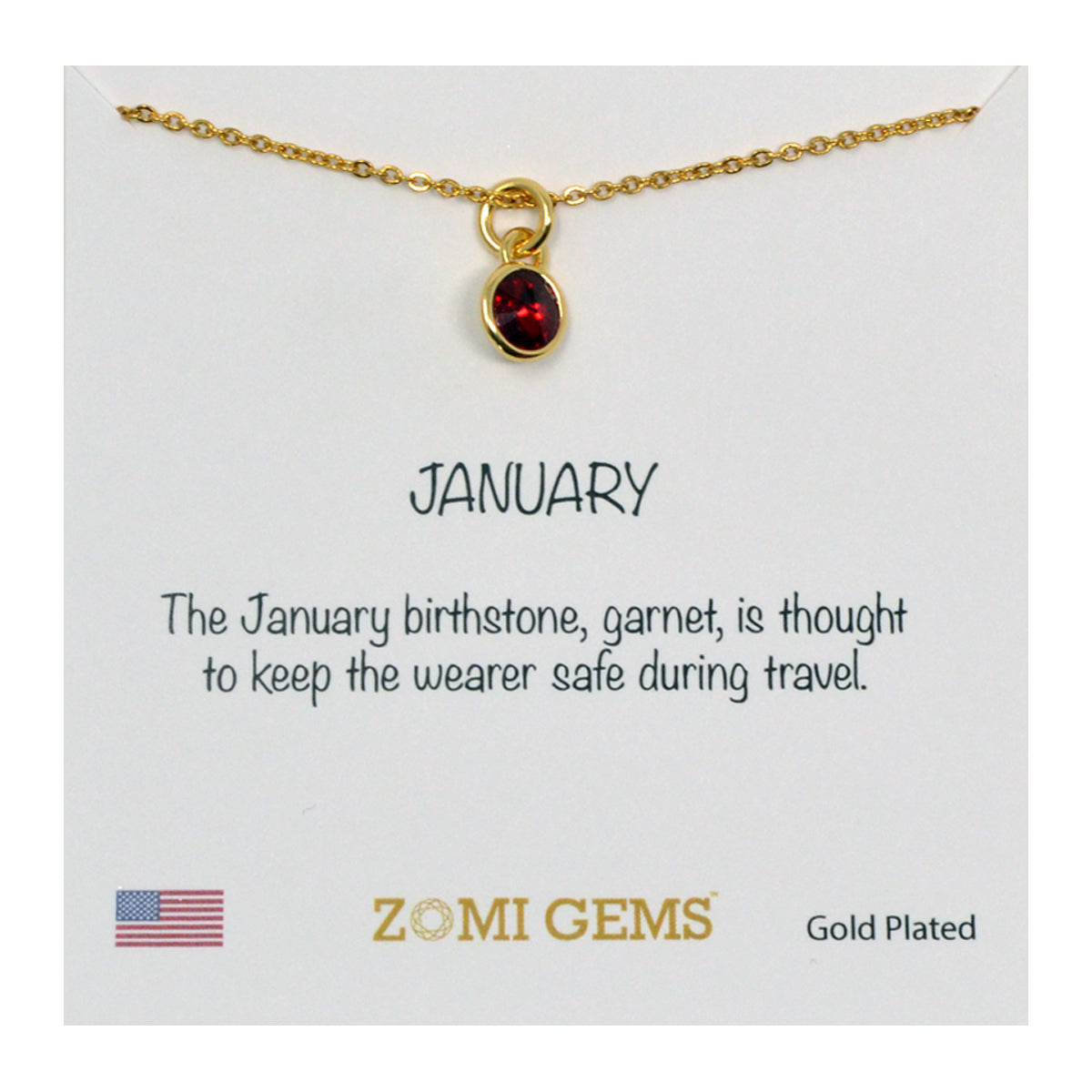 January Birthstone Necklace
