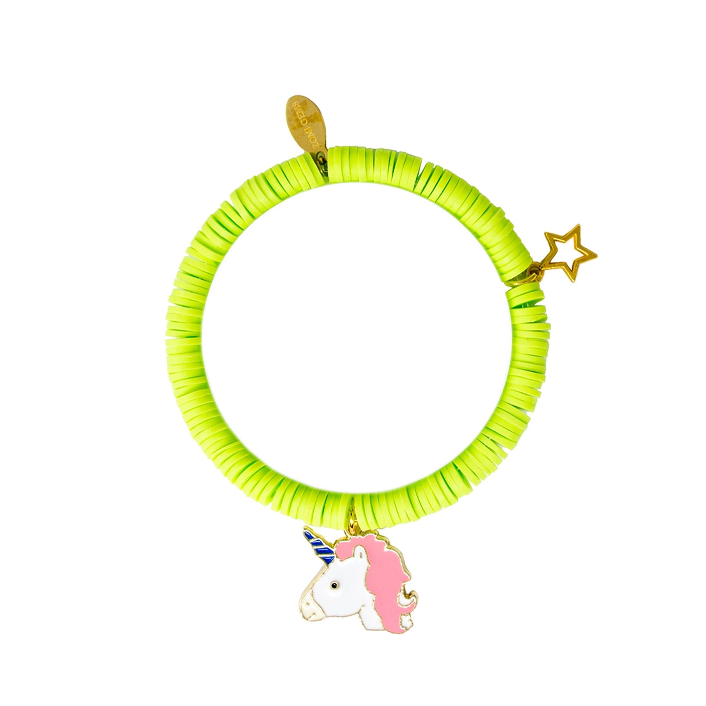 Bright Unicorn Disk Bead Bracelet Set