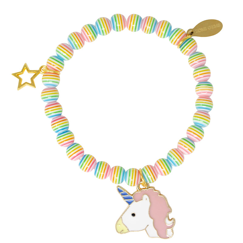 Rainbow Stretchy Unicorn Bracelet
