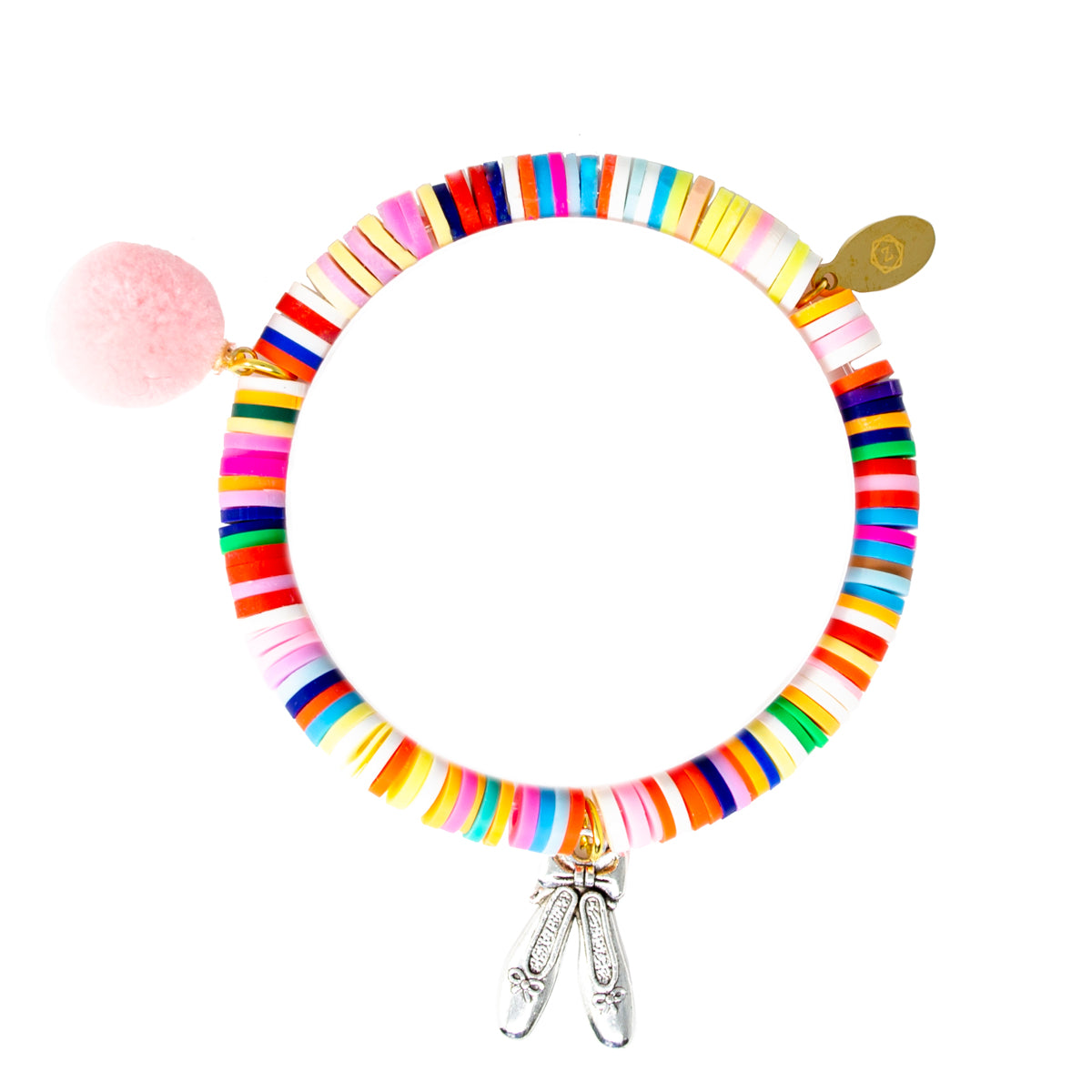Rainbow Pom Pom Dance Bracelet Set