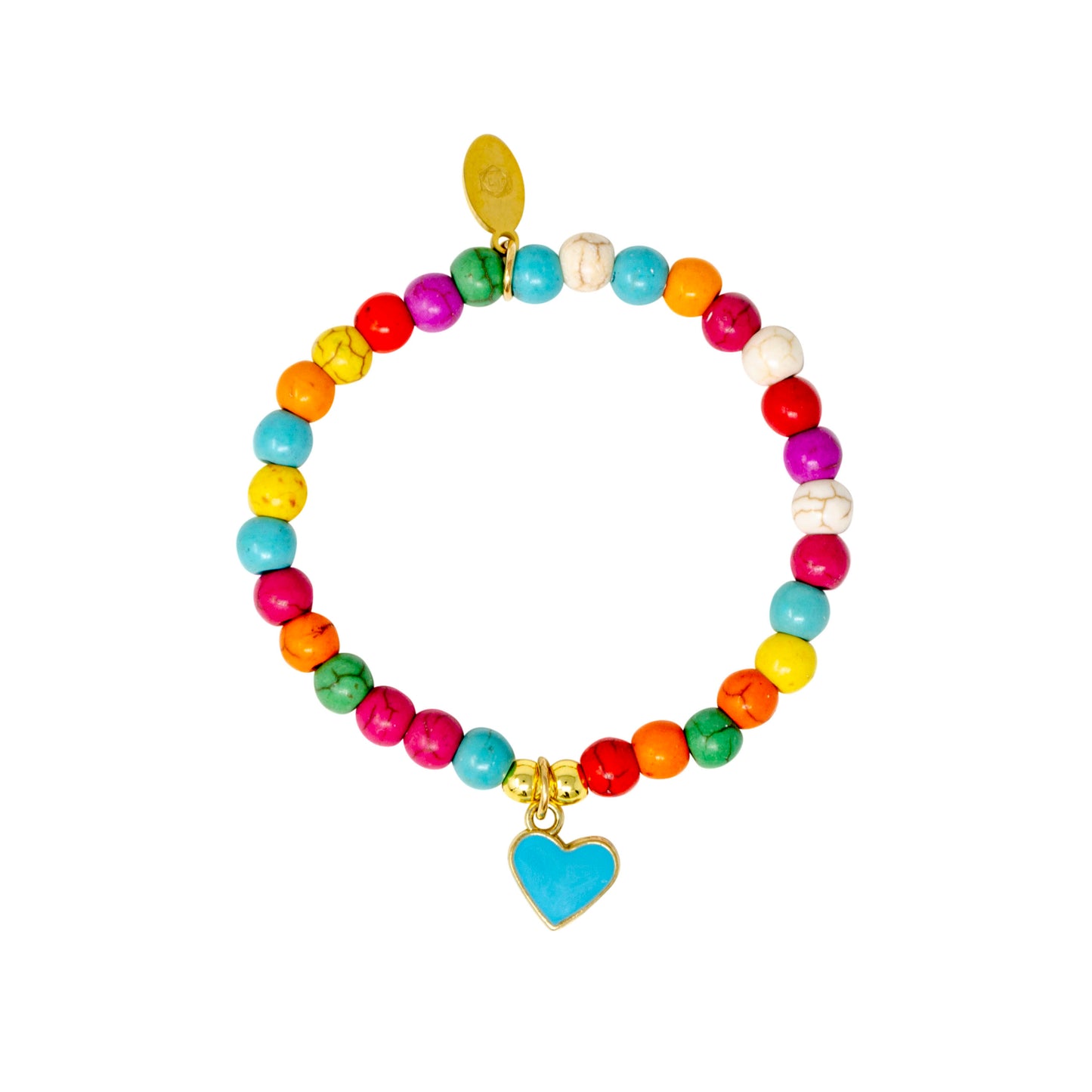 Heart Stretchy Bead Bracelet