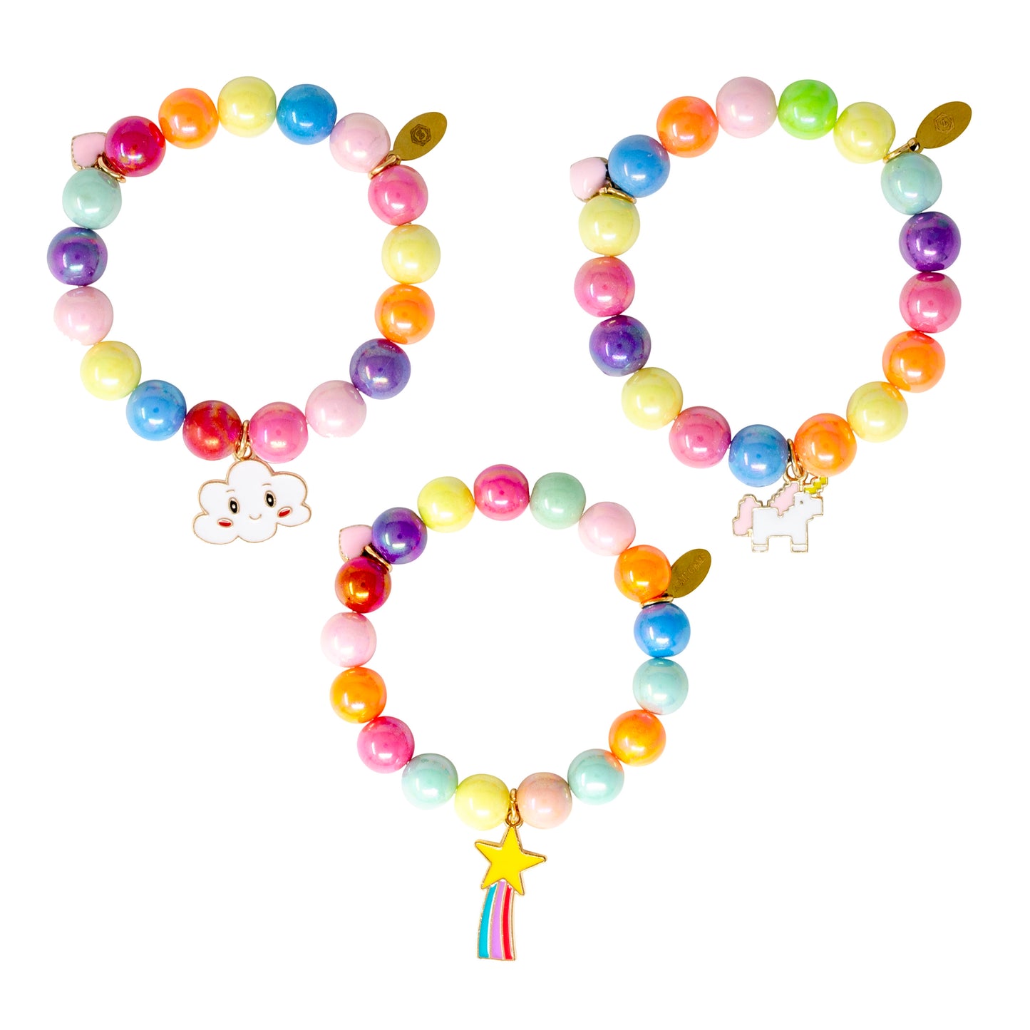 Bright Gumball Unicorn Bracelet Set