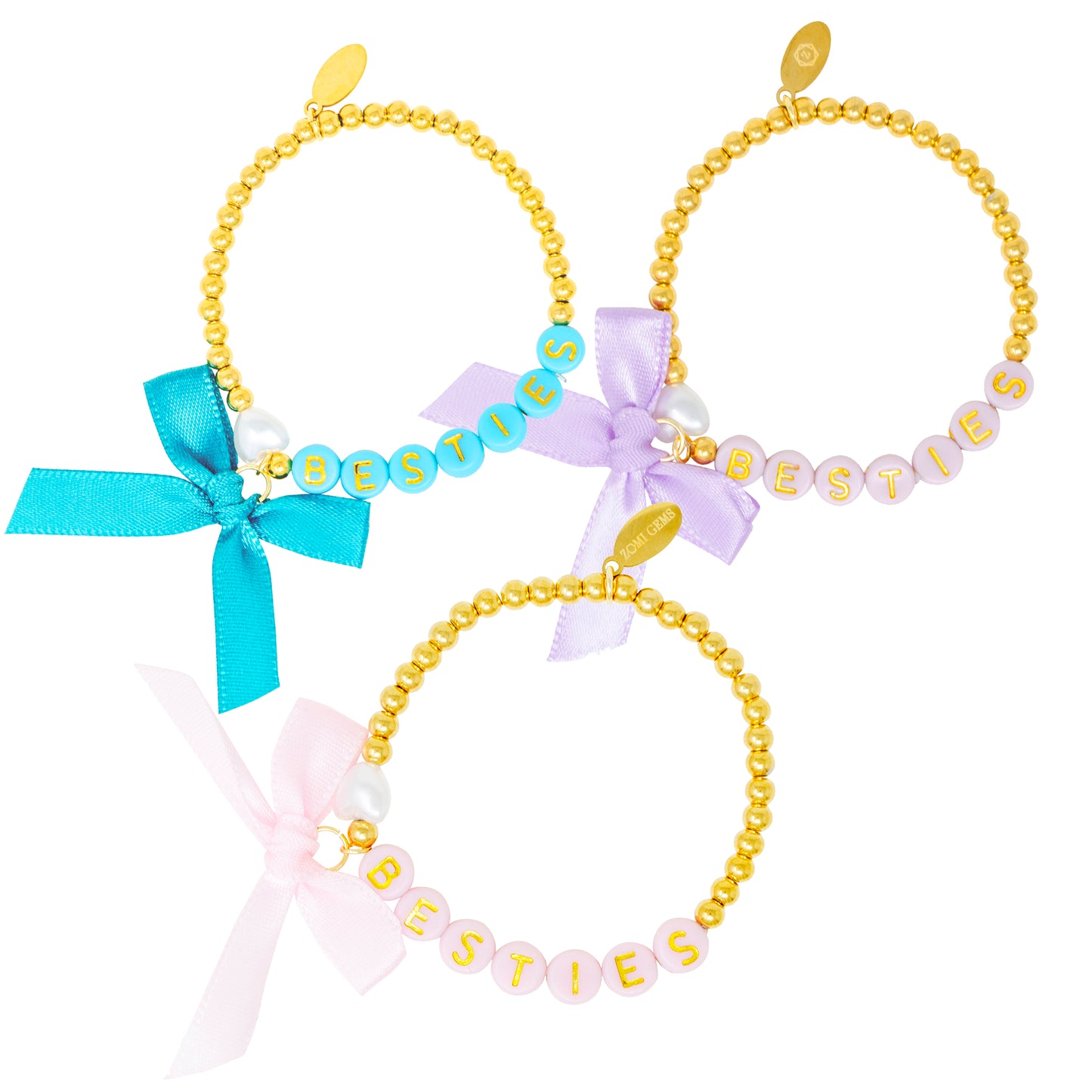 Girl's Besties Bow Stretchy Bracelet