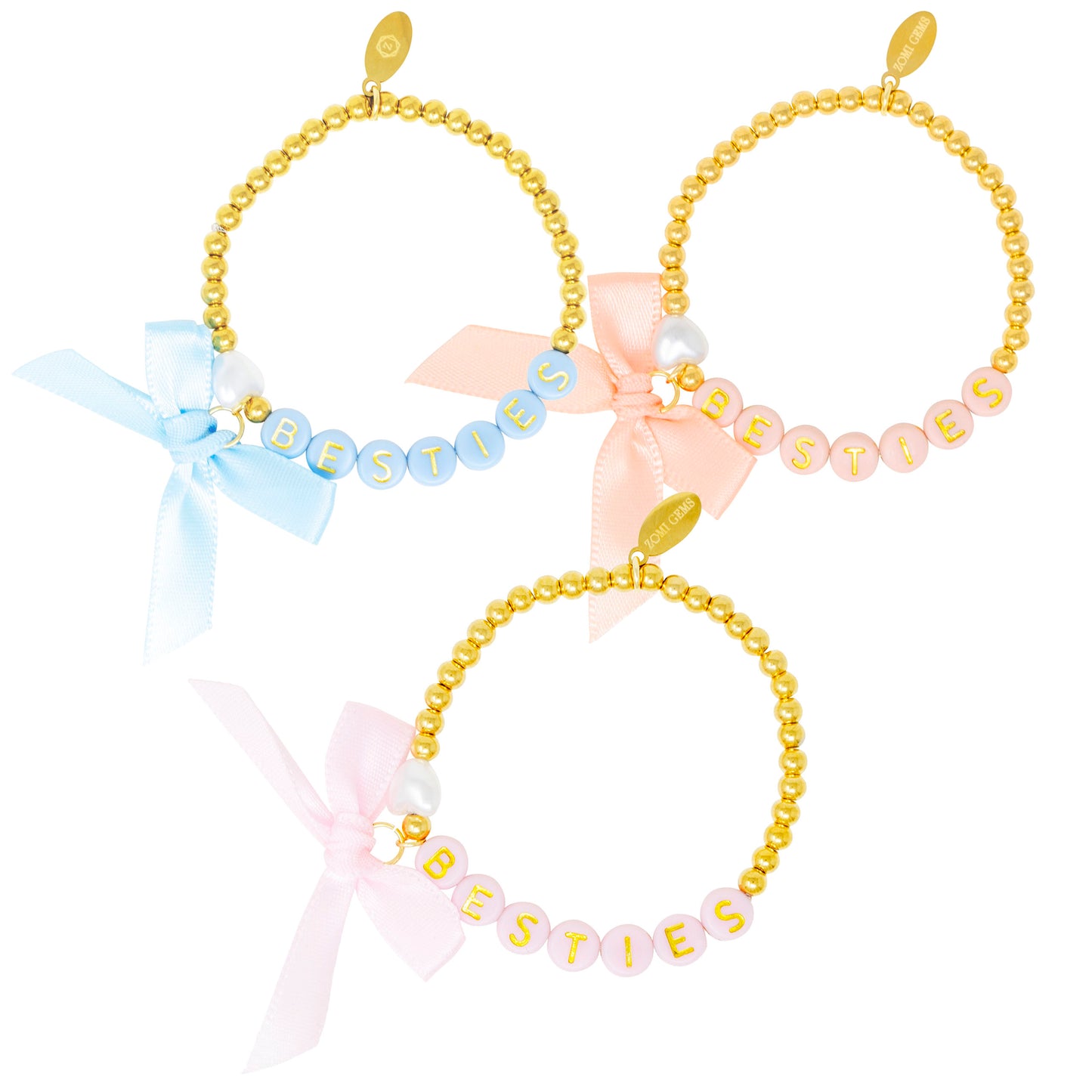 Girl's Besties Bow Stretchy Bracelet