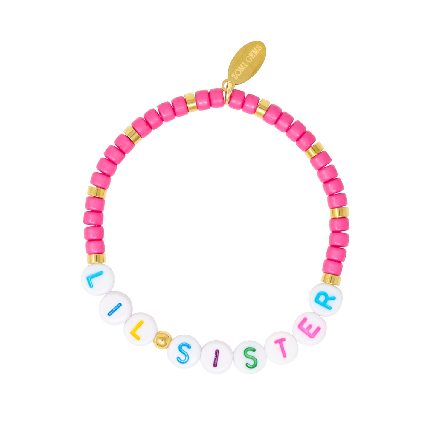 Girl's Big Sis/Lil Sis Stretchy Bead Bracelet