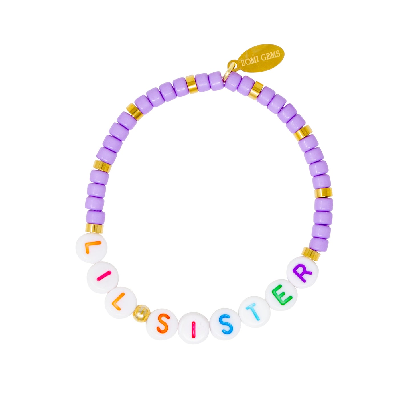 Girl's Big Sis/Lil Sis Stretchy Bead Bracelet
