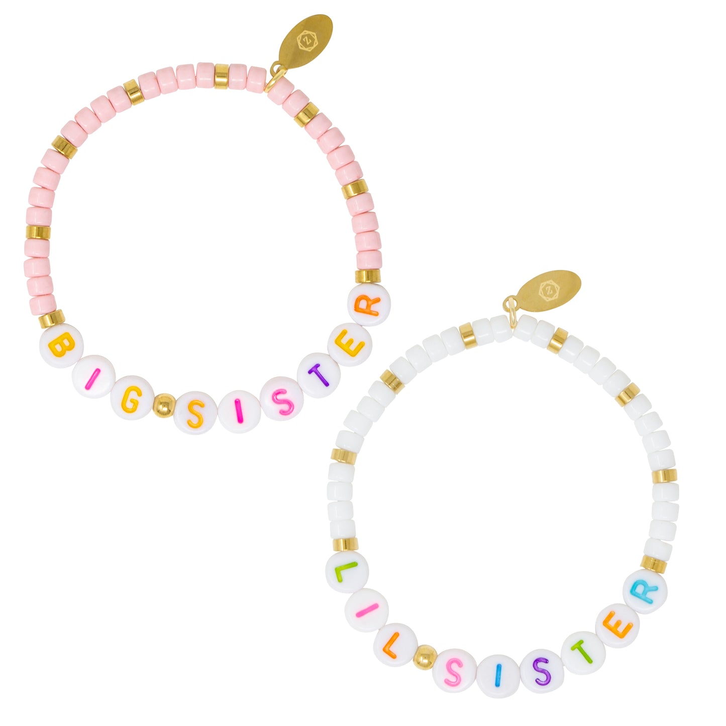 Girl's Big Sis/Lil Sis Stretchy Bead Bracelet Set