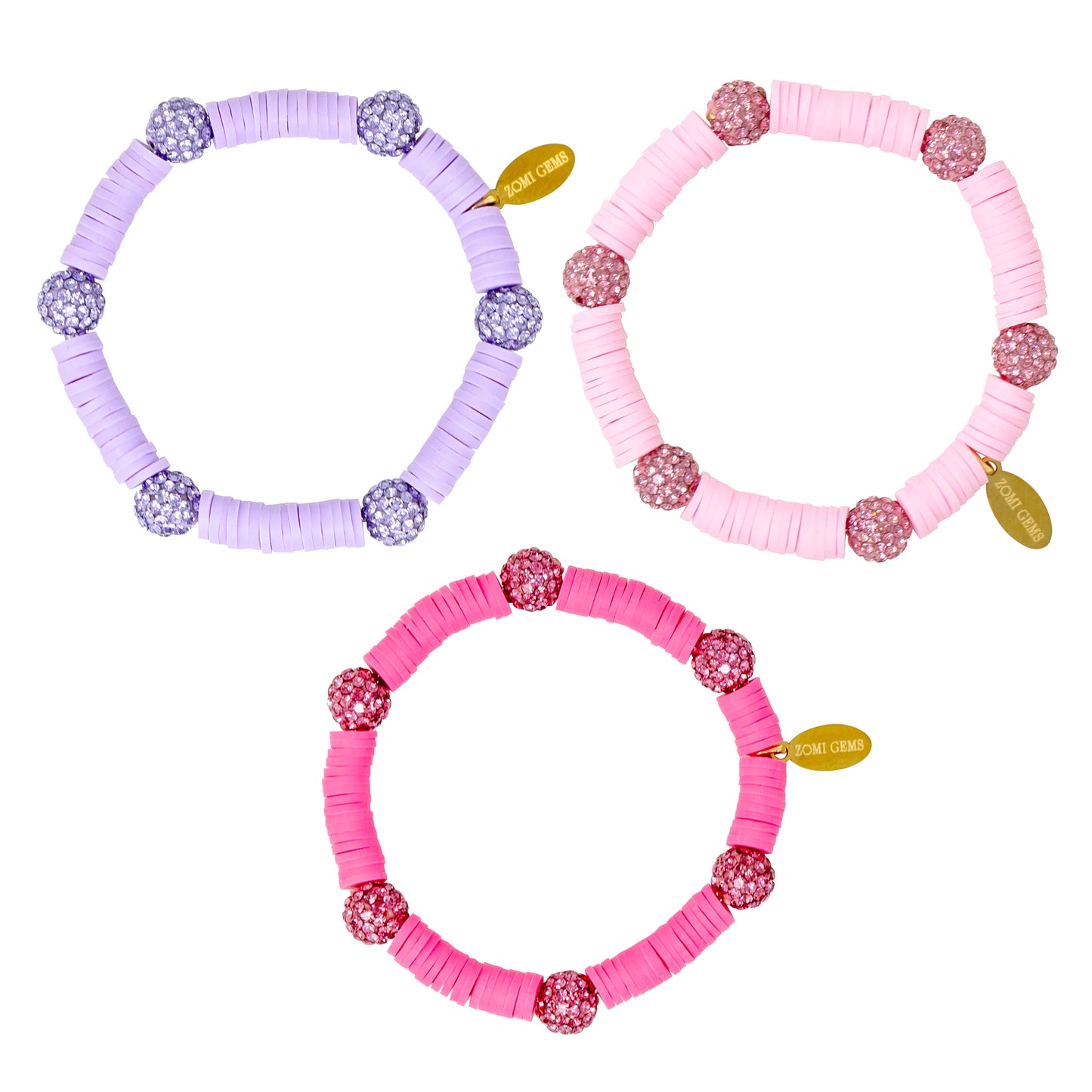Dazzle Disk Bracelet Set