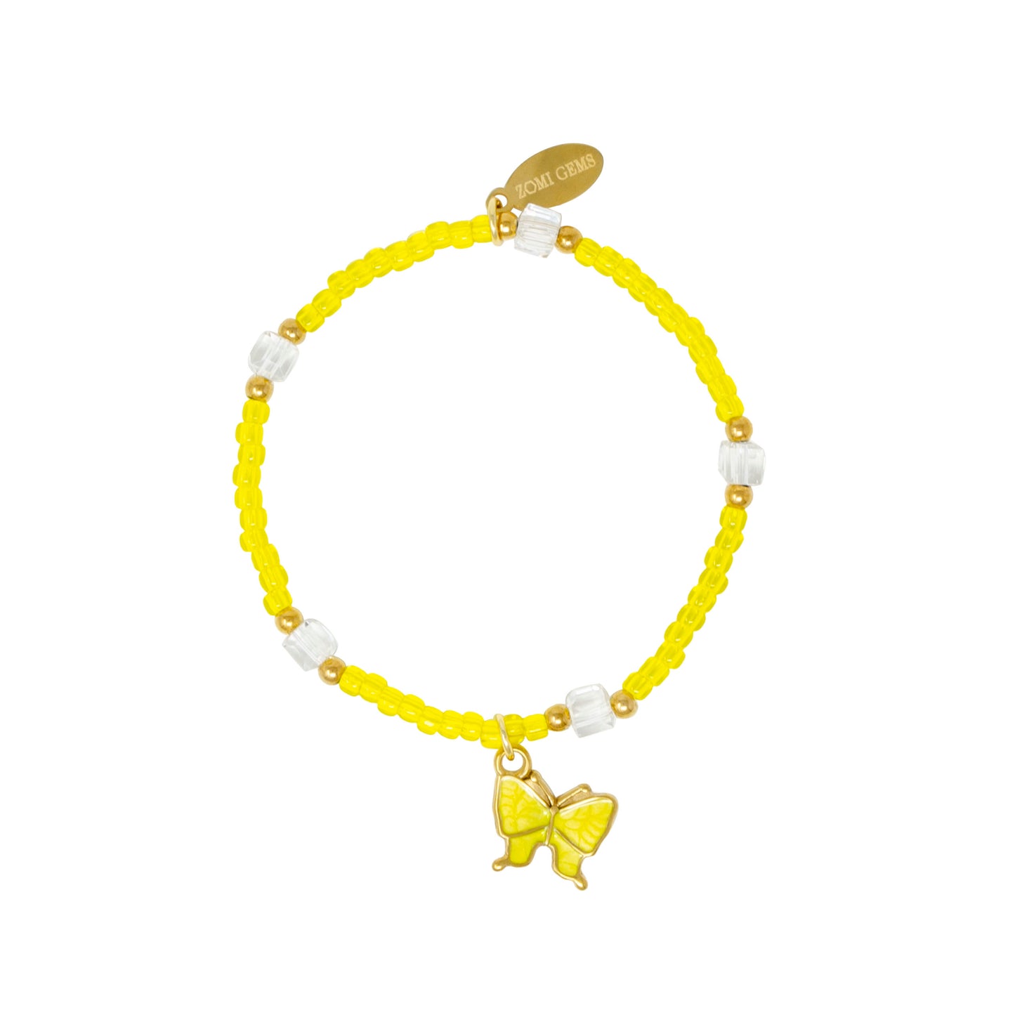 Girl's Butterfly Bead Dainty Bracelet Set