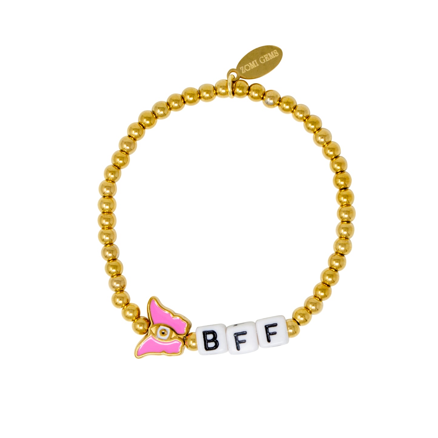 Girl's BFF Butterfly / Heart Bead Bracelet Set