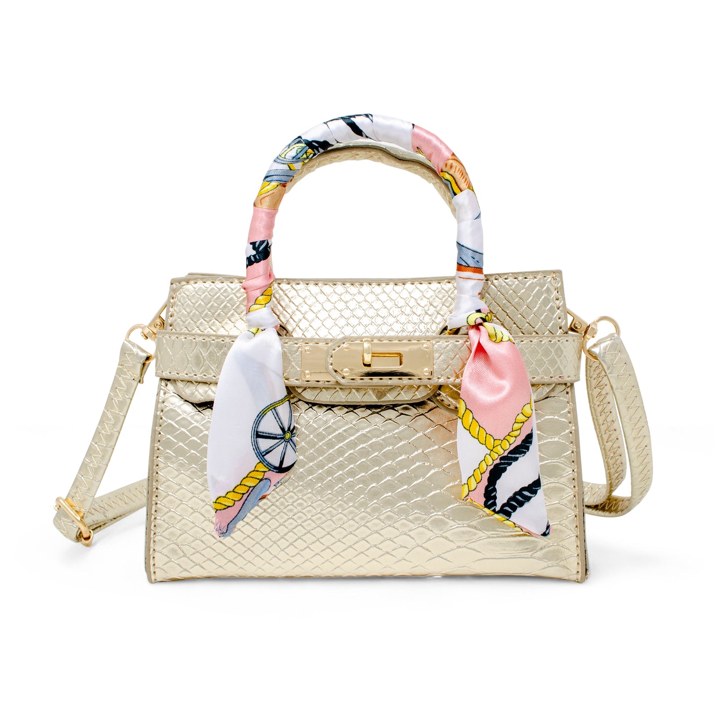 Crocodile Patent Pony Handbag