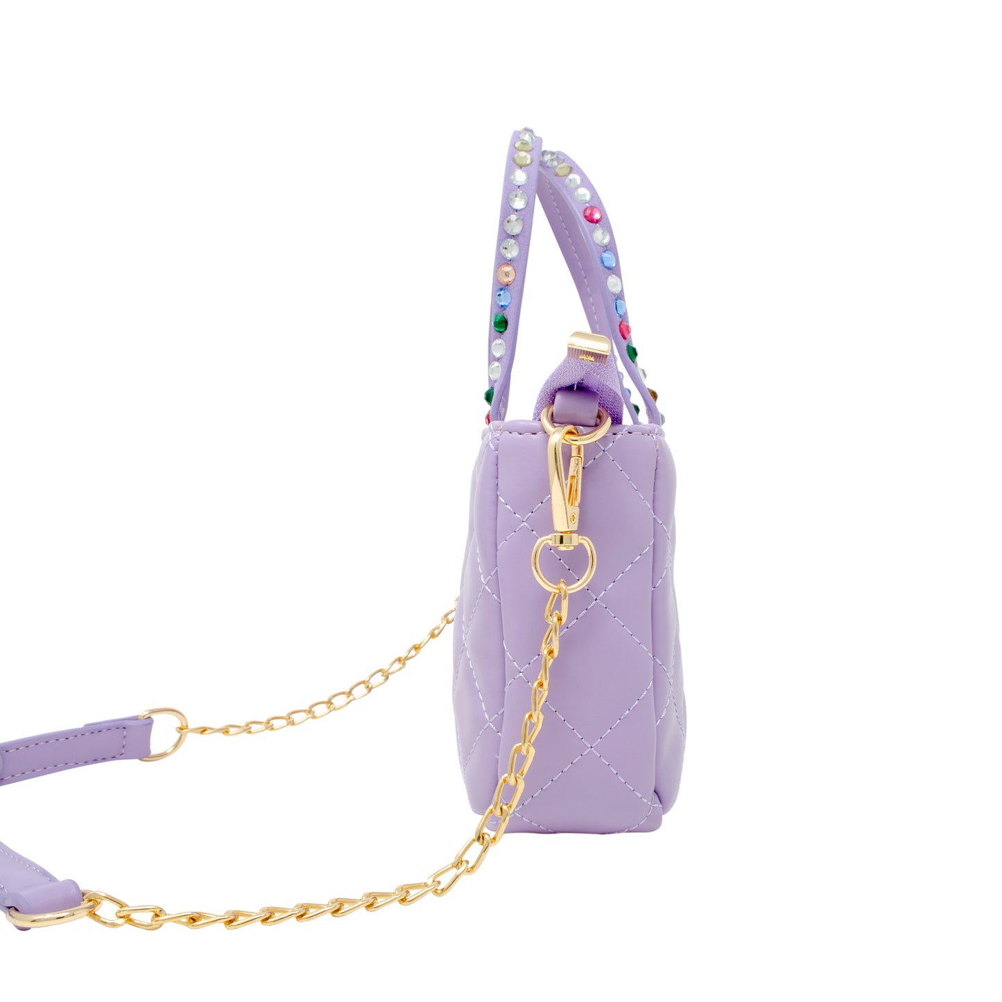 Quilted Rhinestone Tote Bag