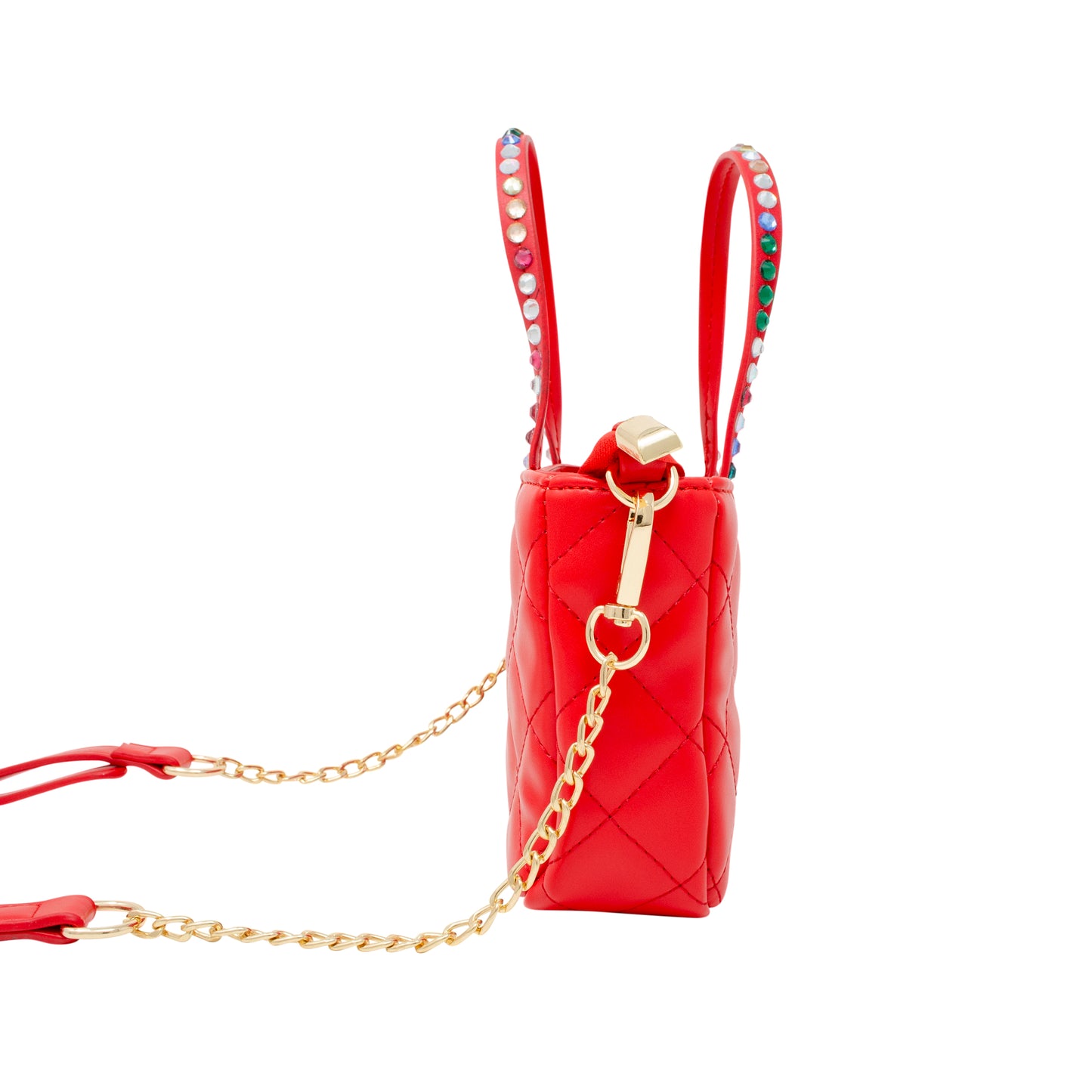 Quilted Rhinestone Tote Bag