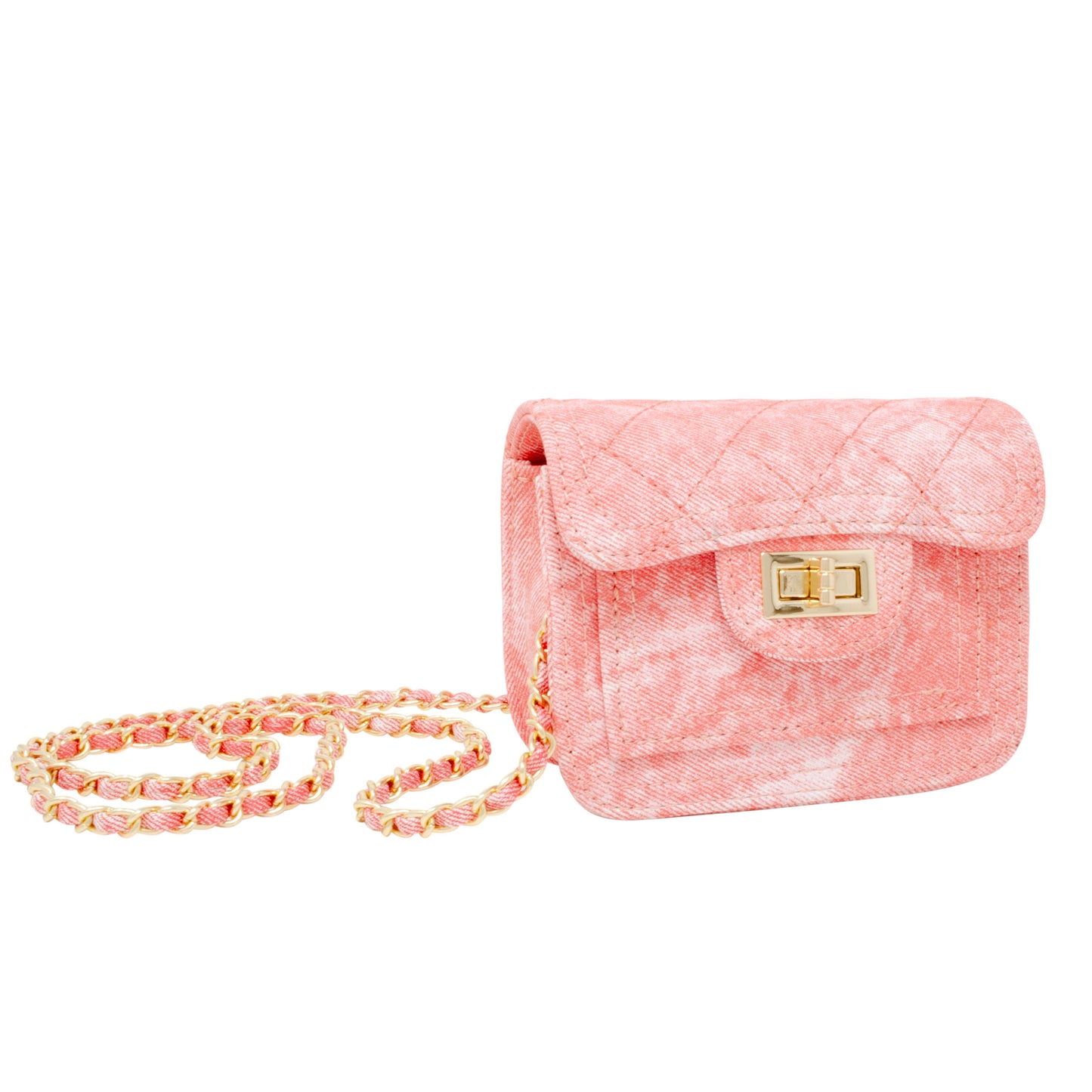 Tie Dye Quilted Denim Handbag