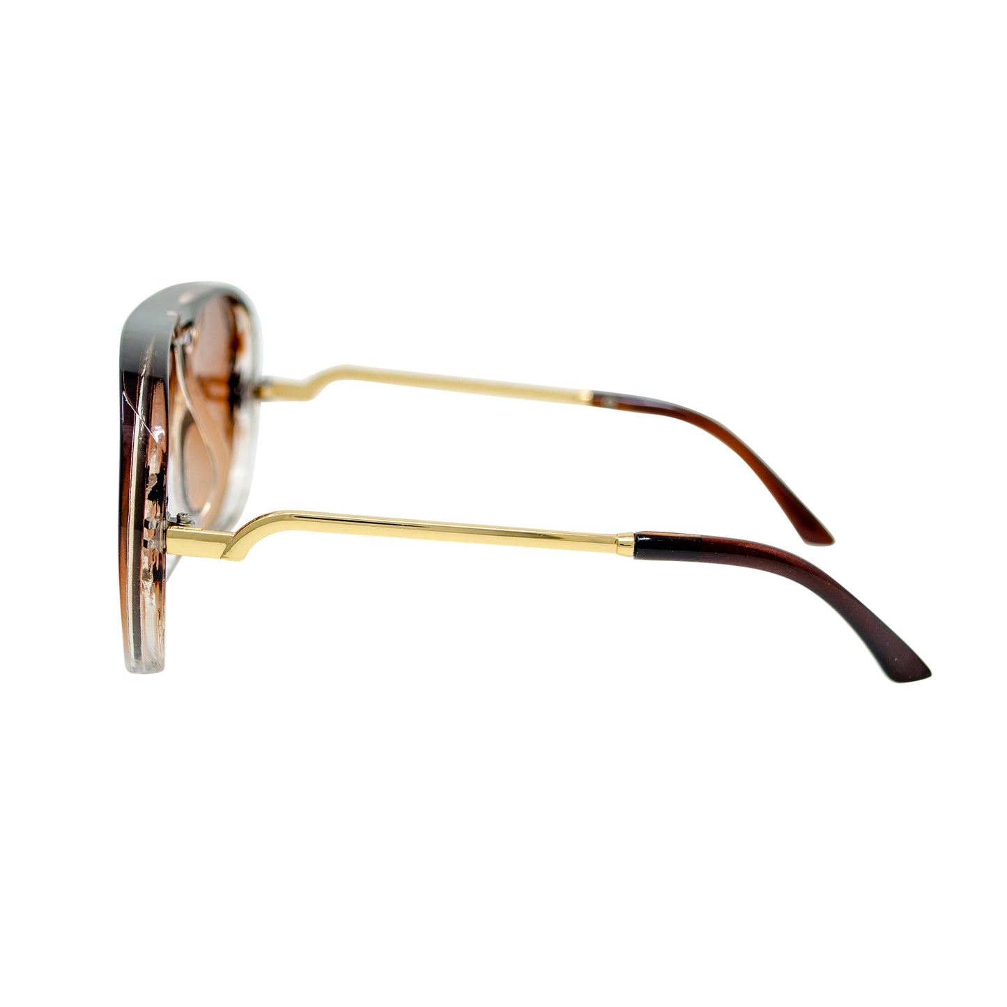 Brown Aviator Teardrop Sunglasses