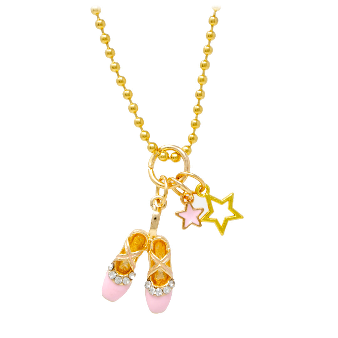 Ballet Slippers Gold Necklace