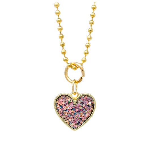 Girl's Sparkle Heart Necklace