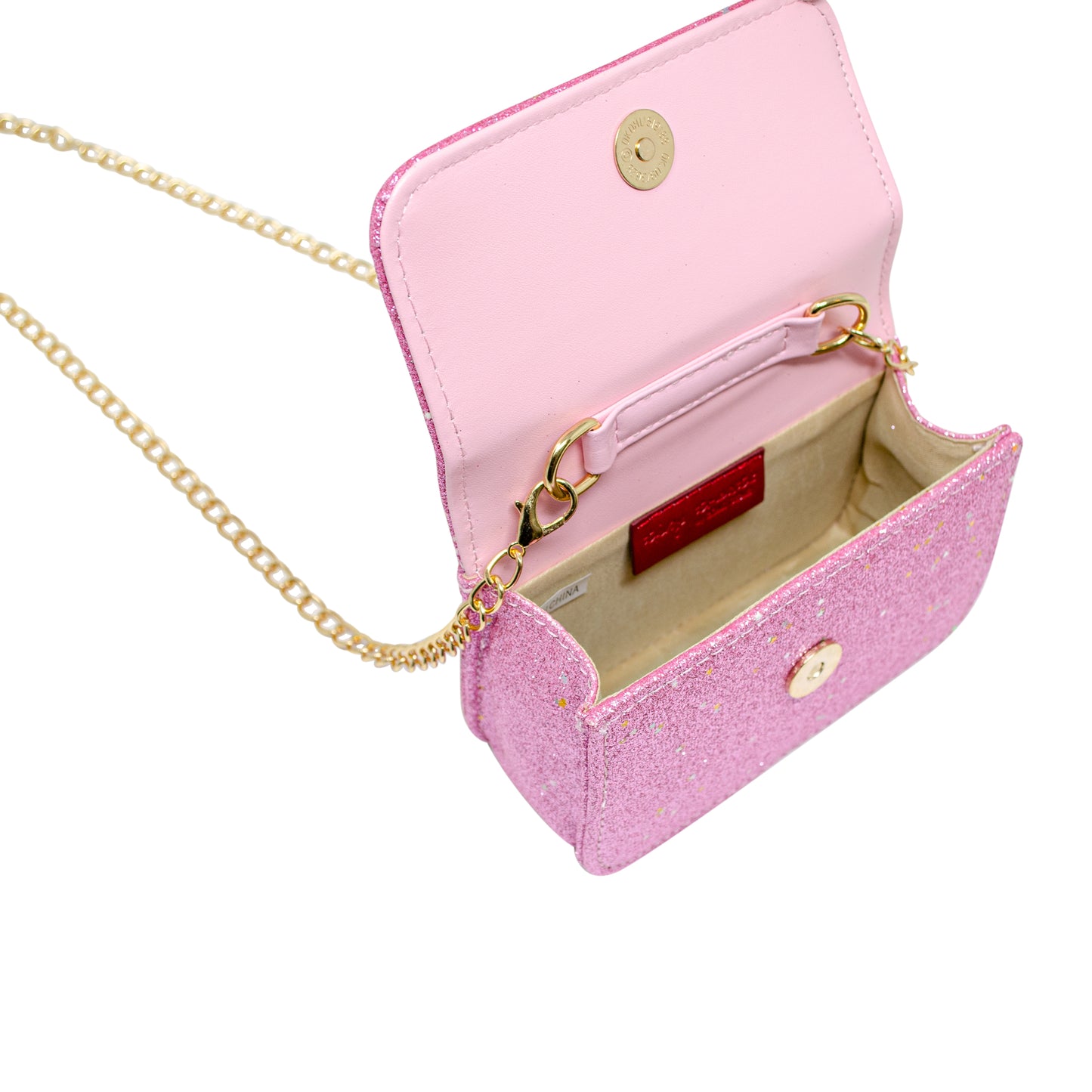 Pink Sparkle Bow Pearl Handle Bag