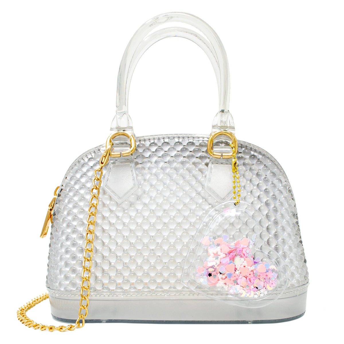 Jelly Bowling Bag Purse With Bee Pin