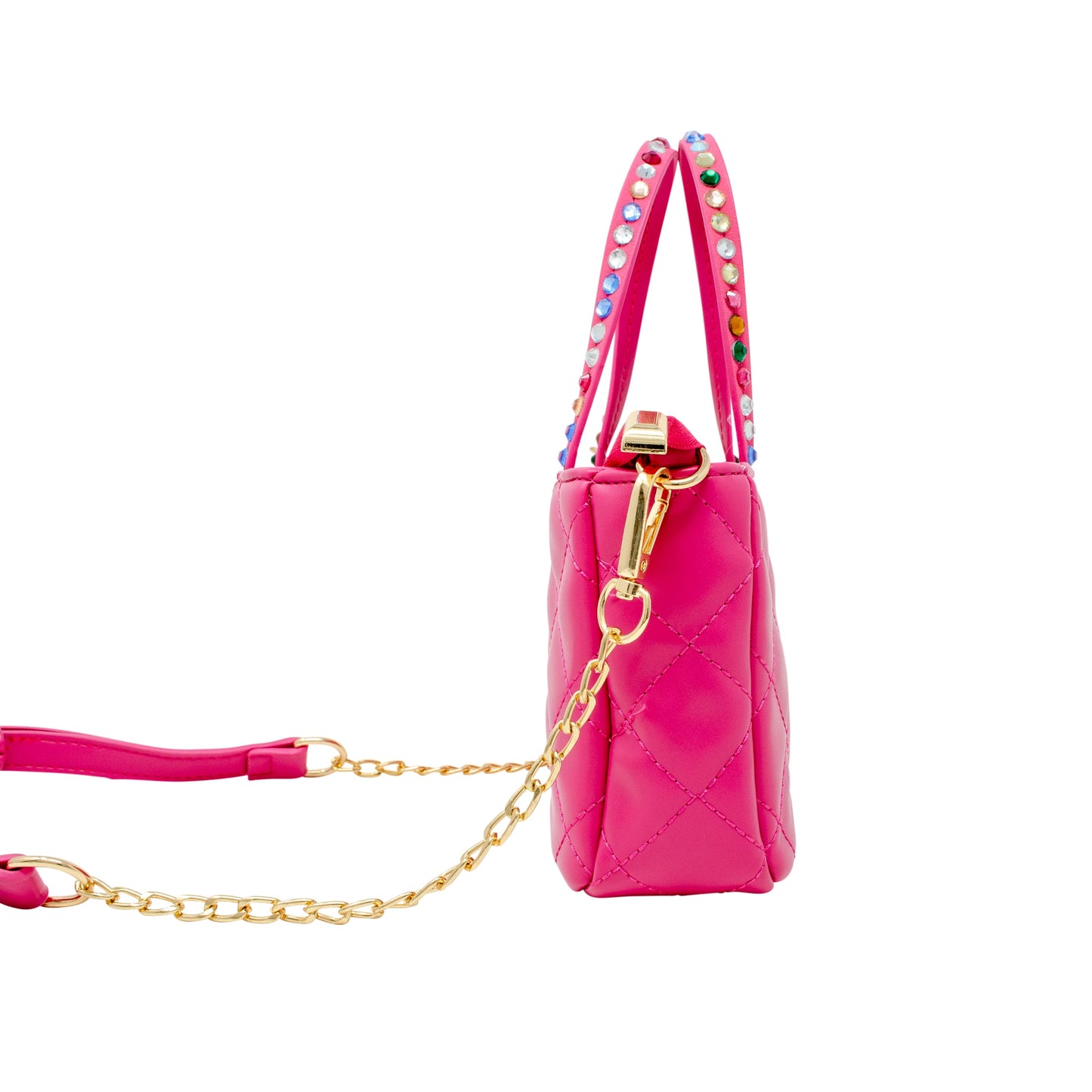 Quilted Rhinestone Tote Bag