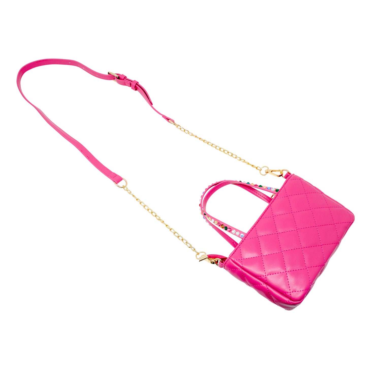 Quilted Rhinestone Tote Bag