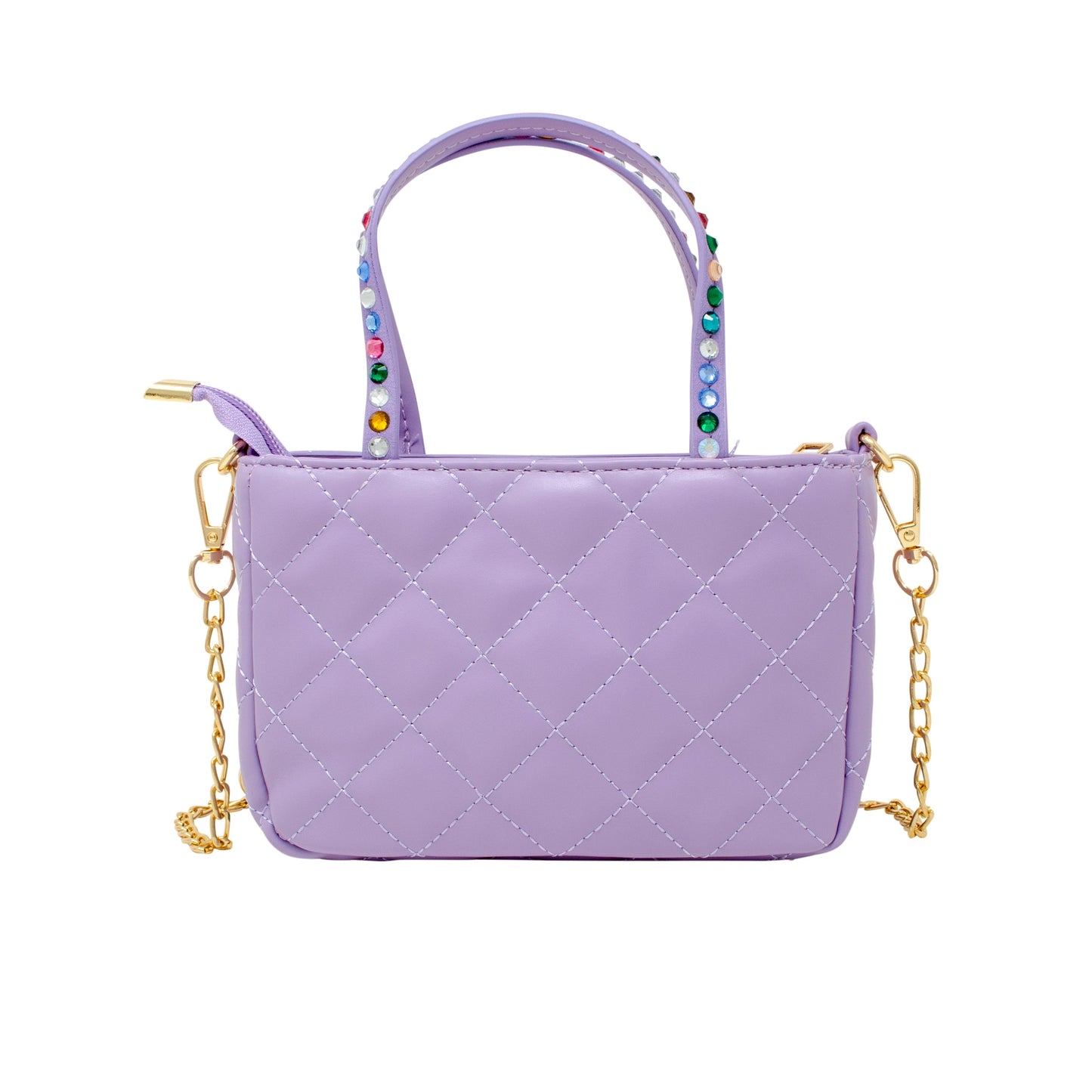 Quilted Rhinestone Tote Bag