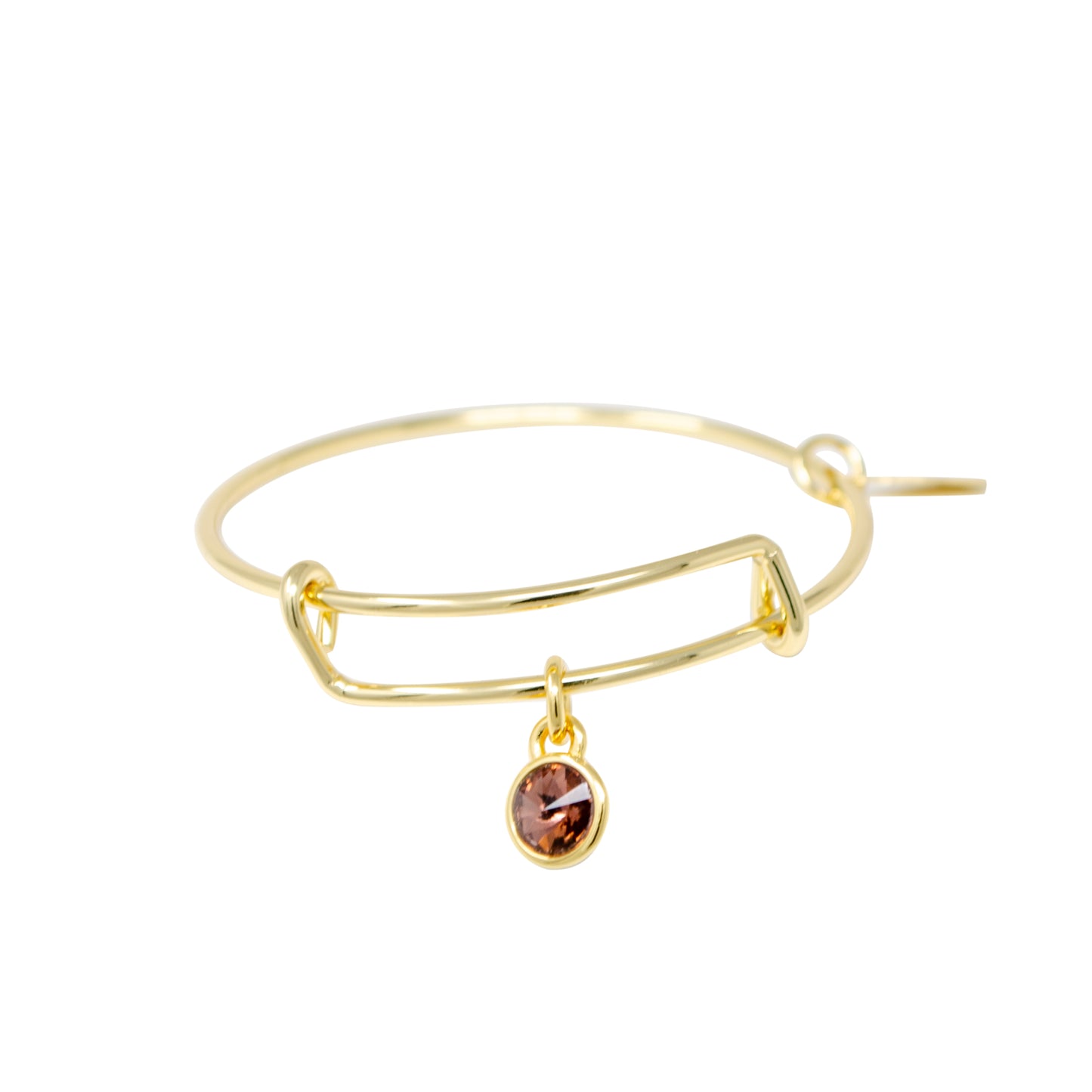 February Birthstone Bangle Bracelet