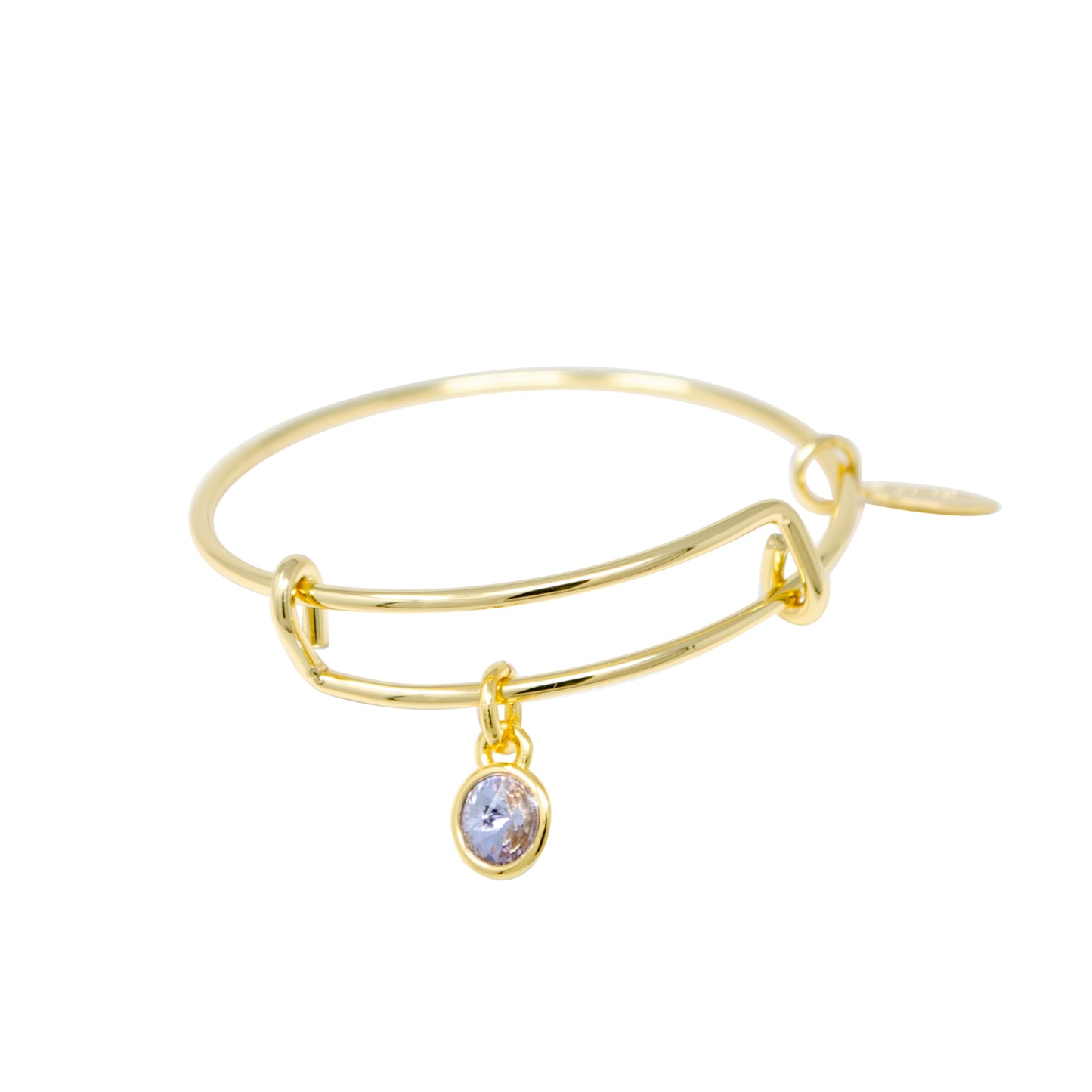 June Birthstone Bangle Bracelet