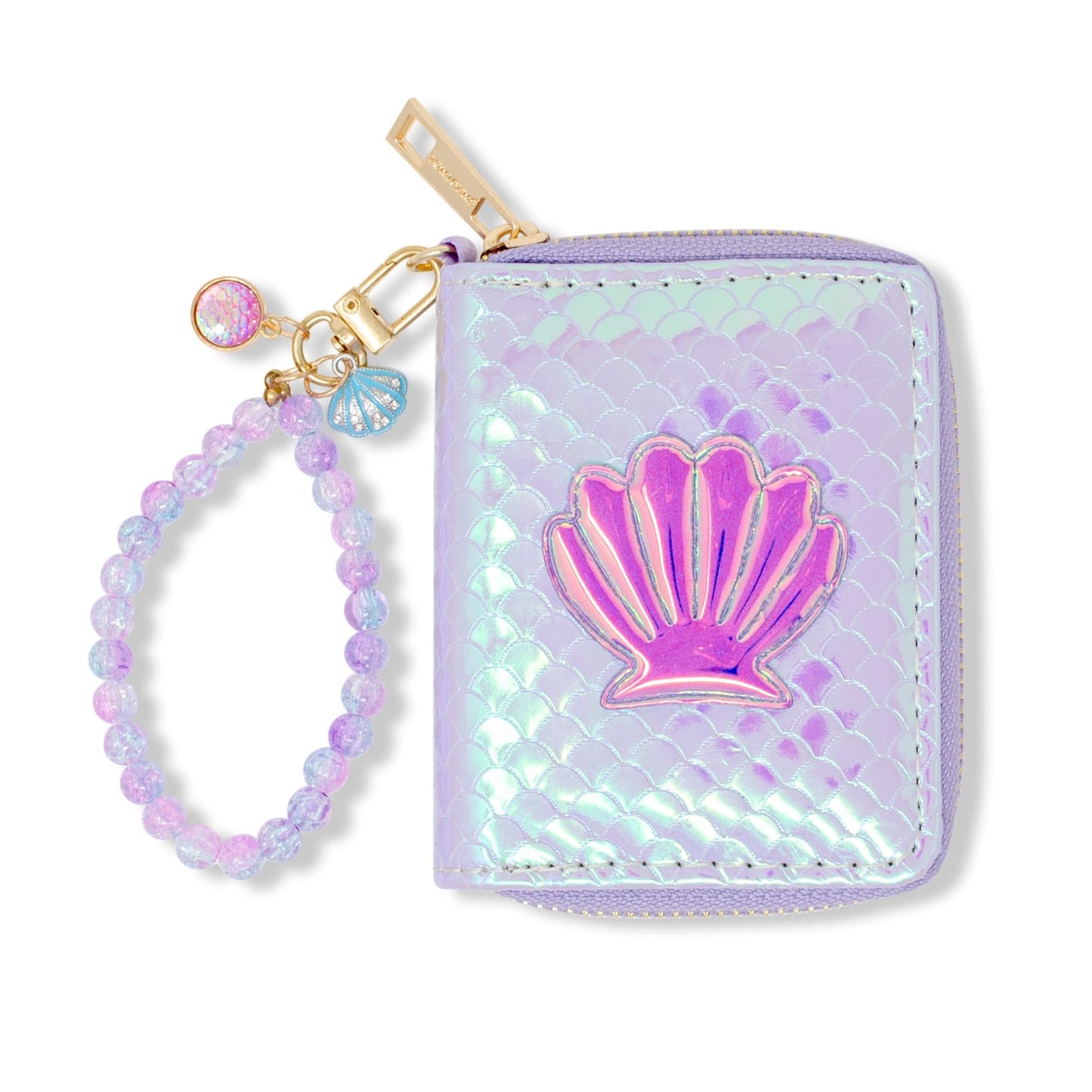 Shiny Seashell Mermaid Wallet for Kids