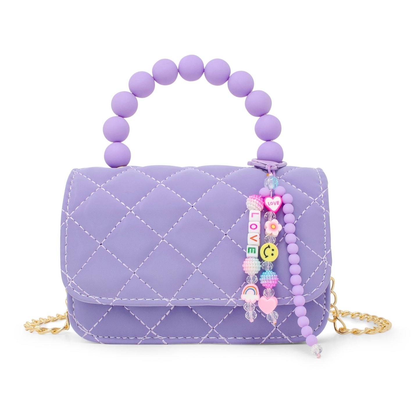 Pearl Handle Message Charm Handbag for KIds