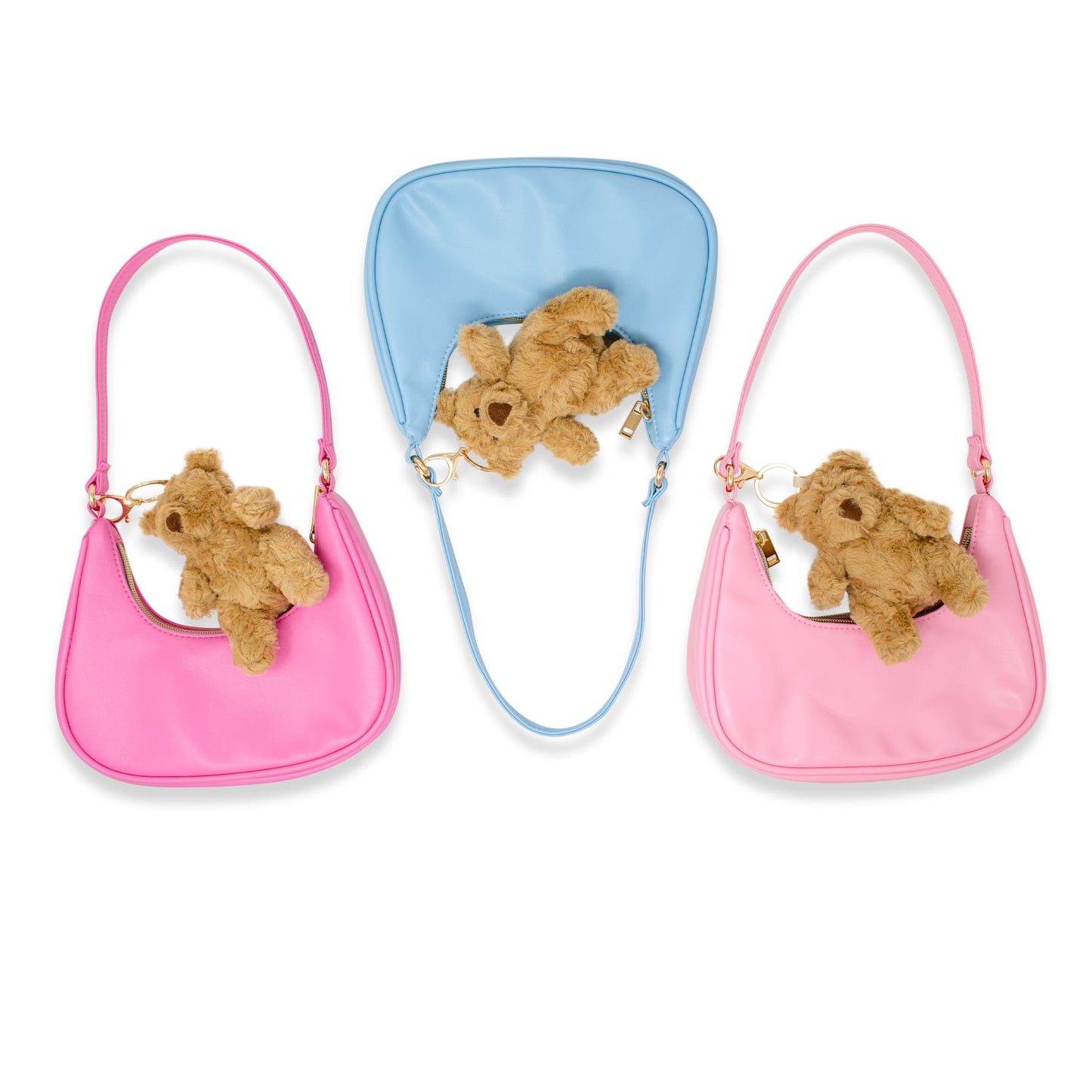 Teddy Charm Shoulder Handbag