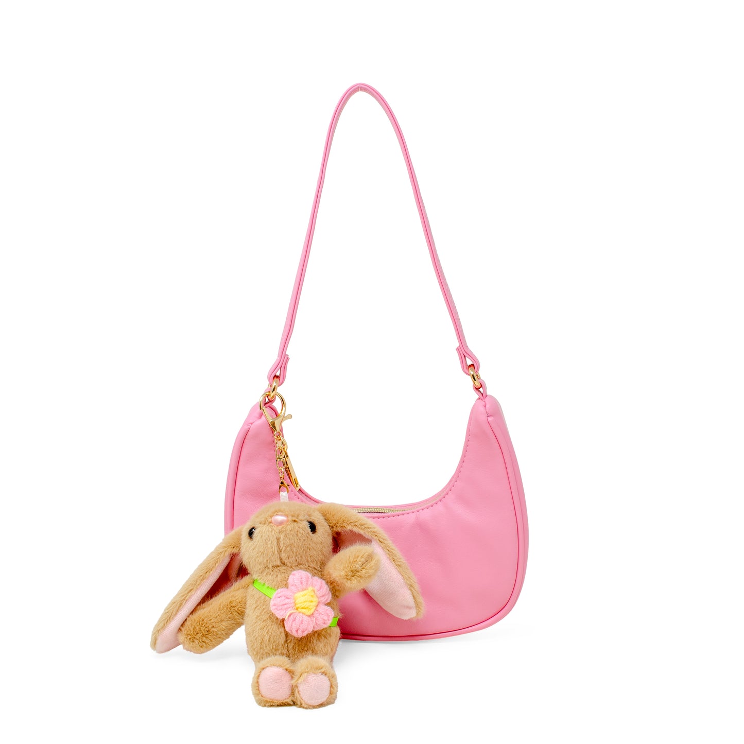 Kids Bunny Charm Shoulder Handbag