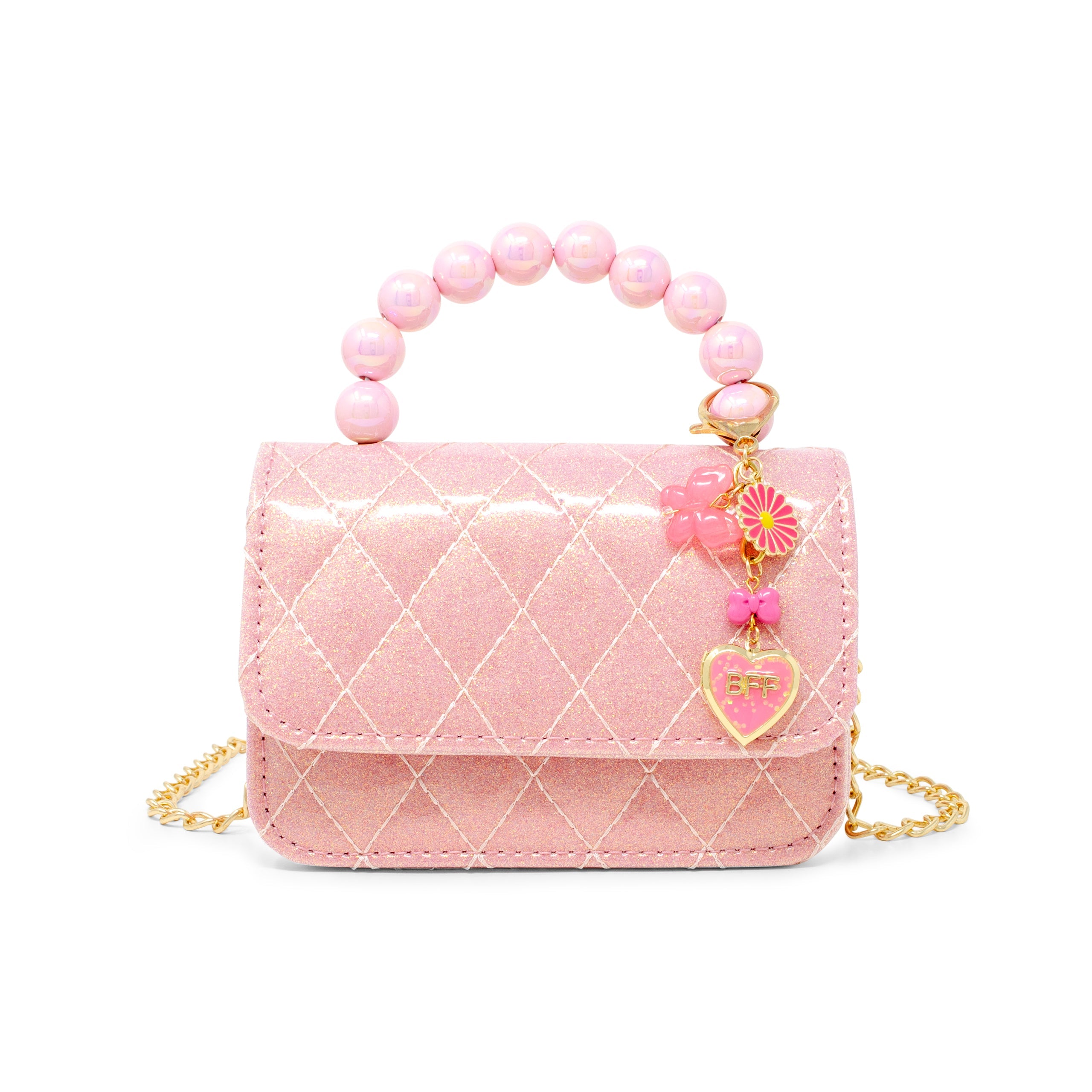 Quilted BFF Blossom Pearl Handle Handbag – ZOMI GEMS