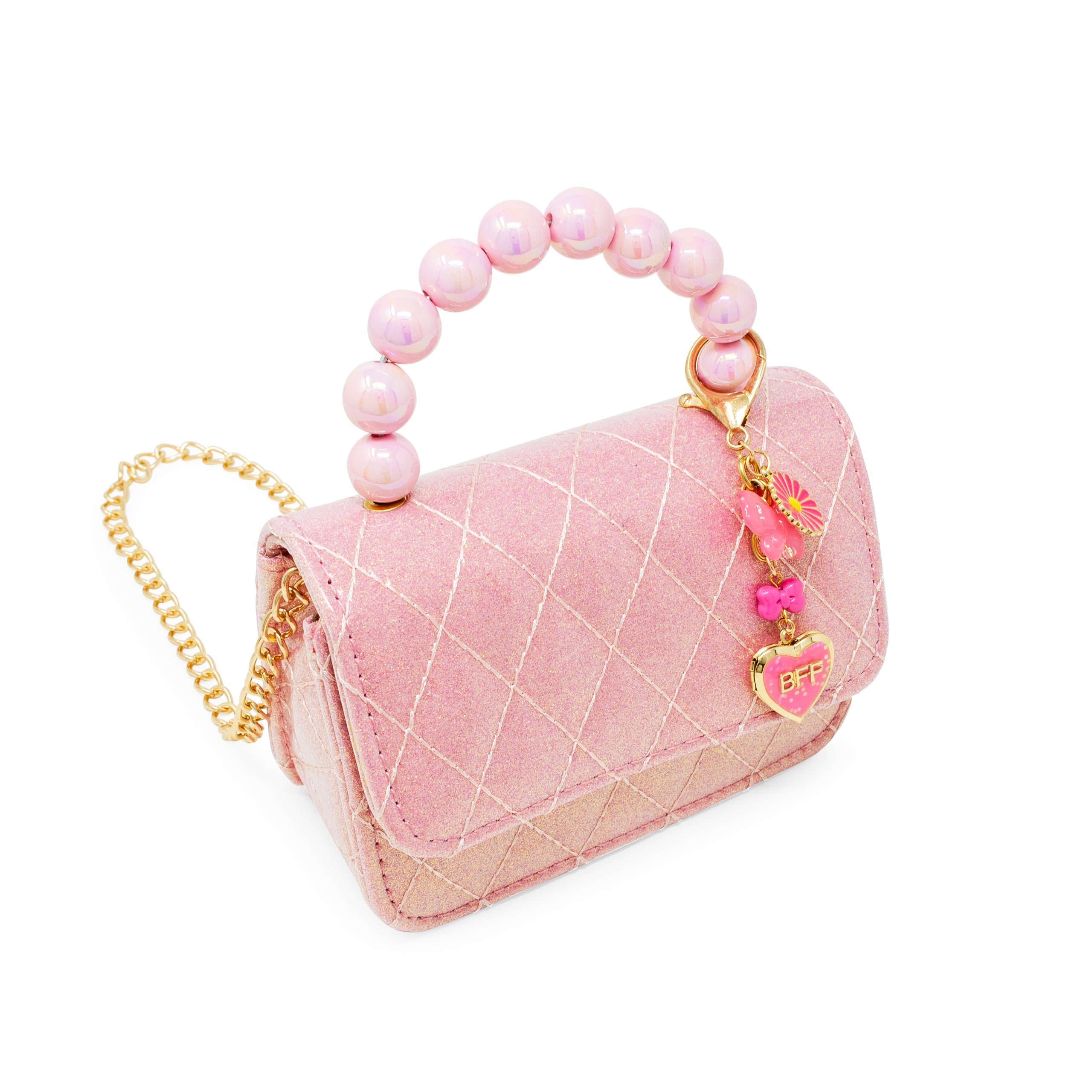 Quilted BFF Blossom Pearl Handle Handbag – ZOMI GEMS