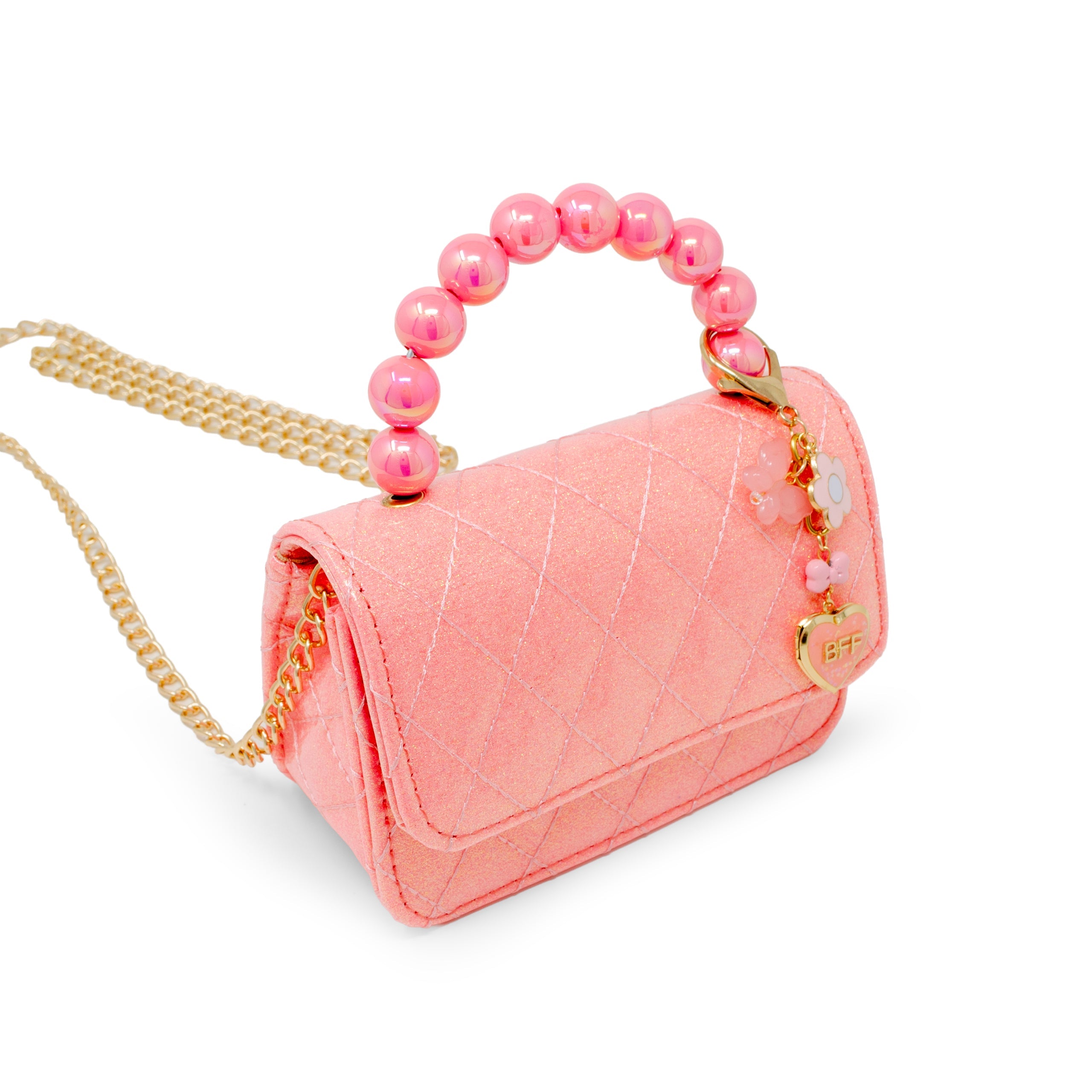 Quilted BFF Blossom Pearl Handle Handbag – ZOMI GEMS