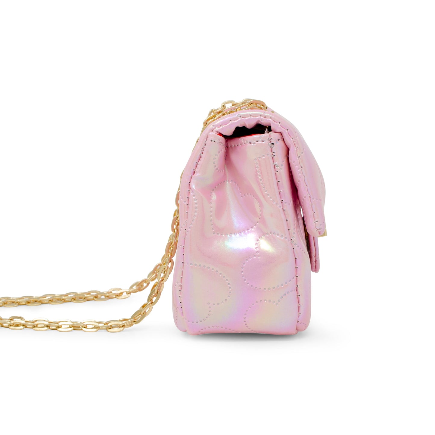 Shiny Dotted Heart Classic Handbag
