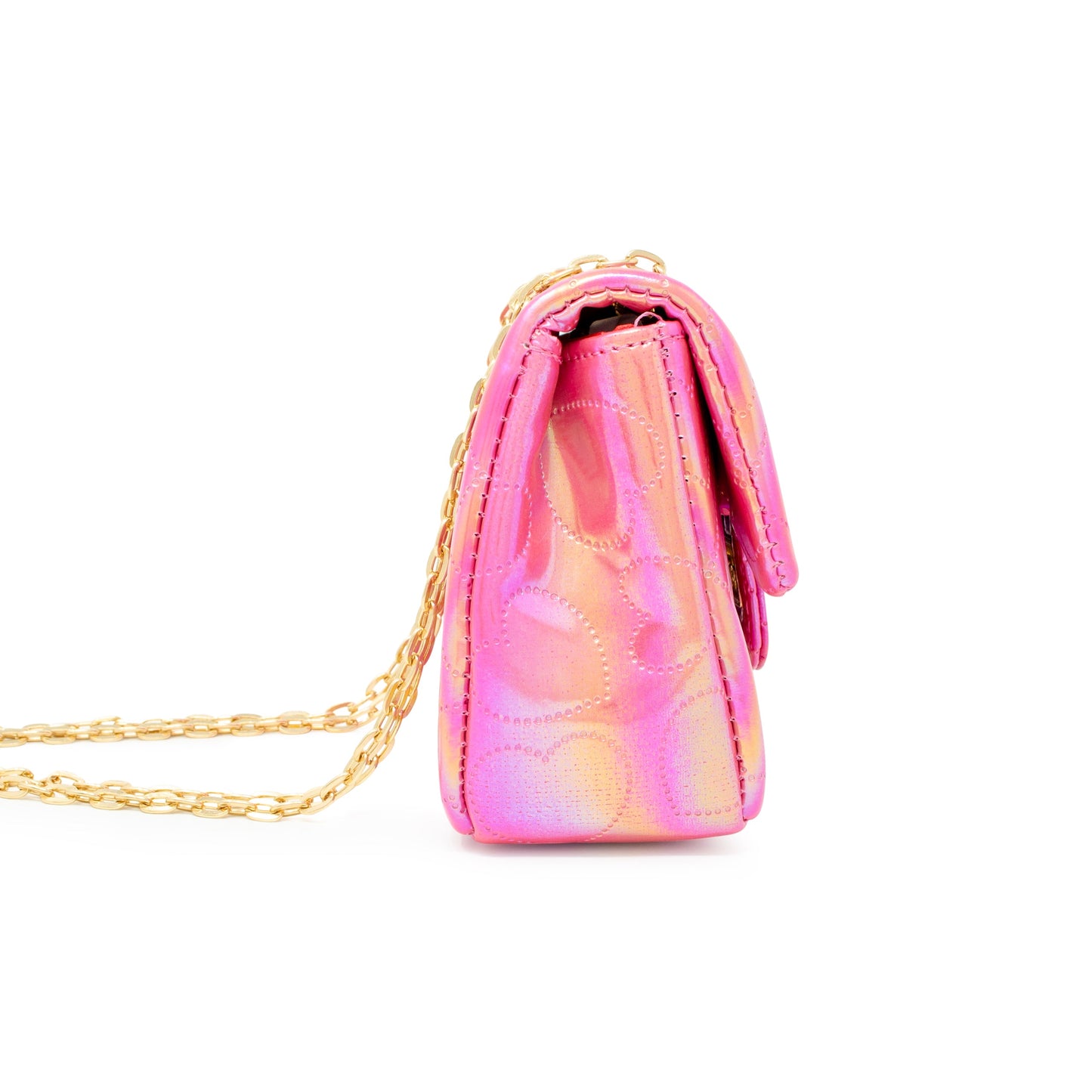Shiny Dotted Heart Classic Handbag