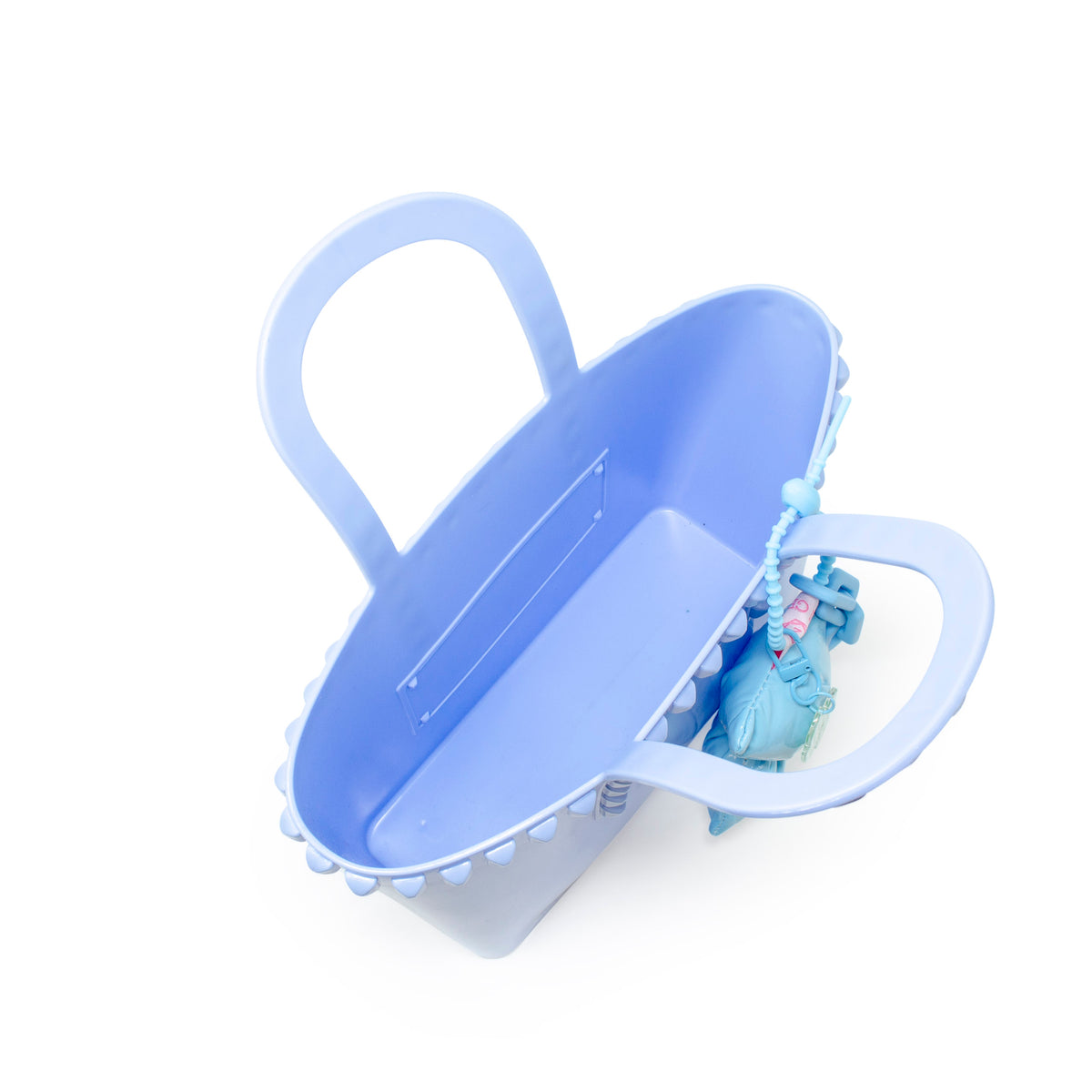 Tiny Jelly Studded Puffy Bow Charm Tote