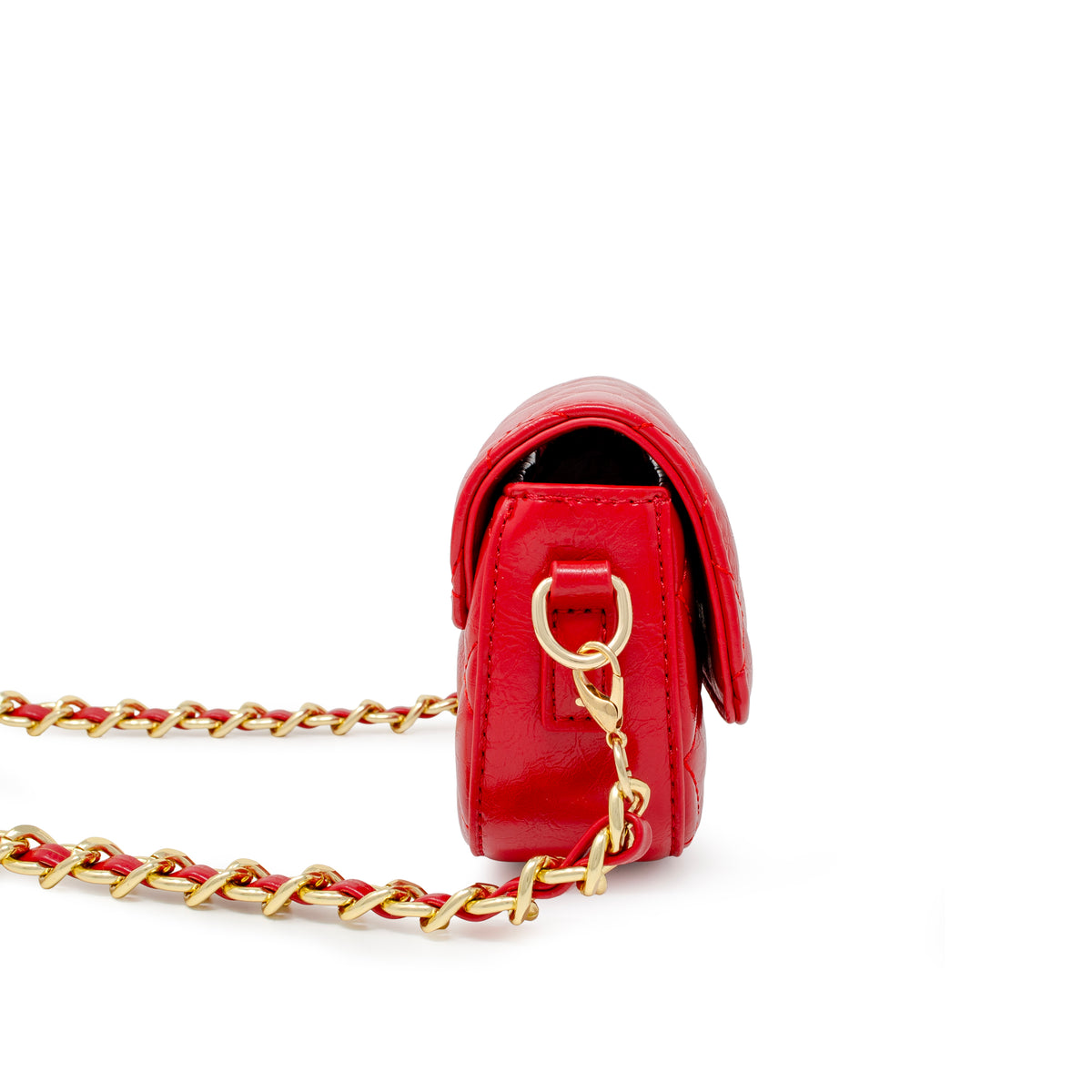 Kids Quilted Crossbody Bag with Chain Strap