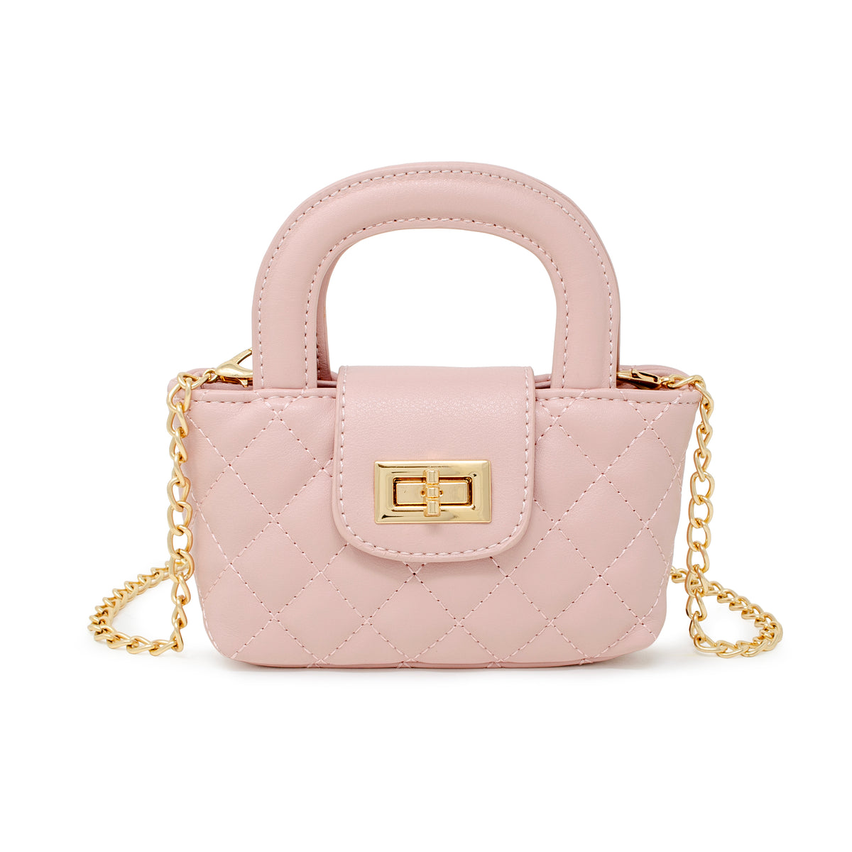 Kids Quilted Top Handle Handbag