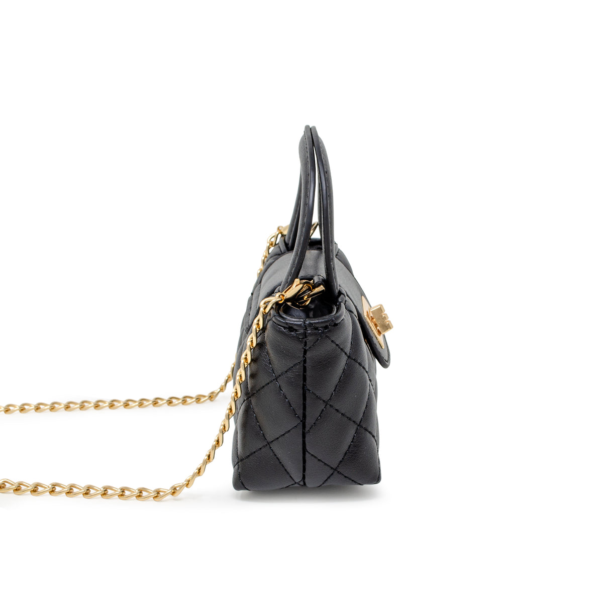 Kids Quilted Top Handle Handbag