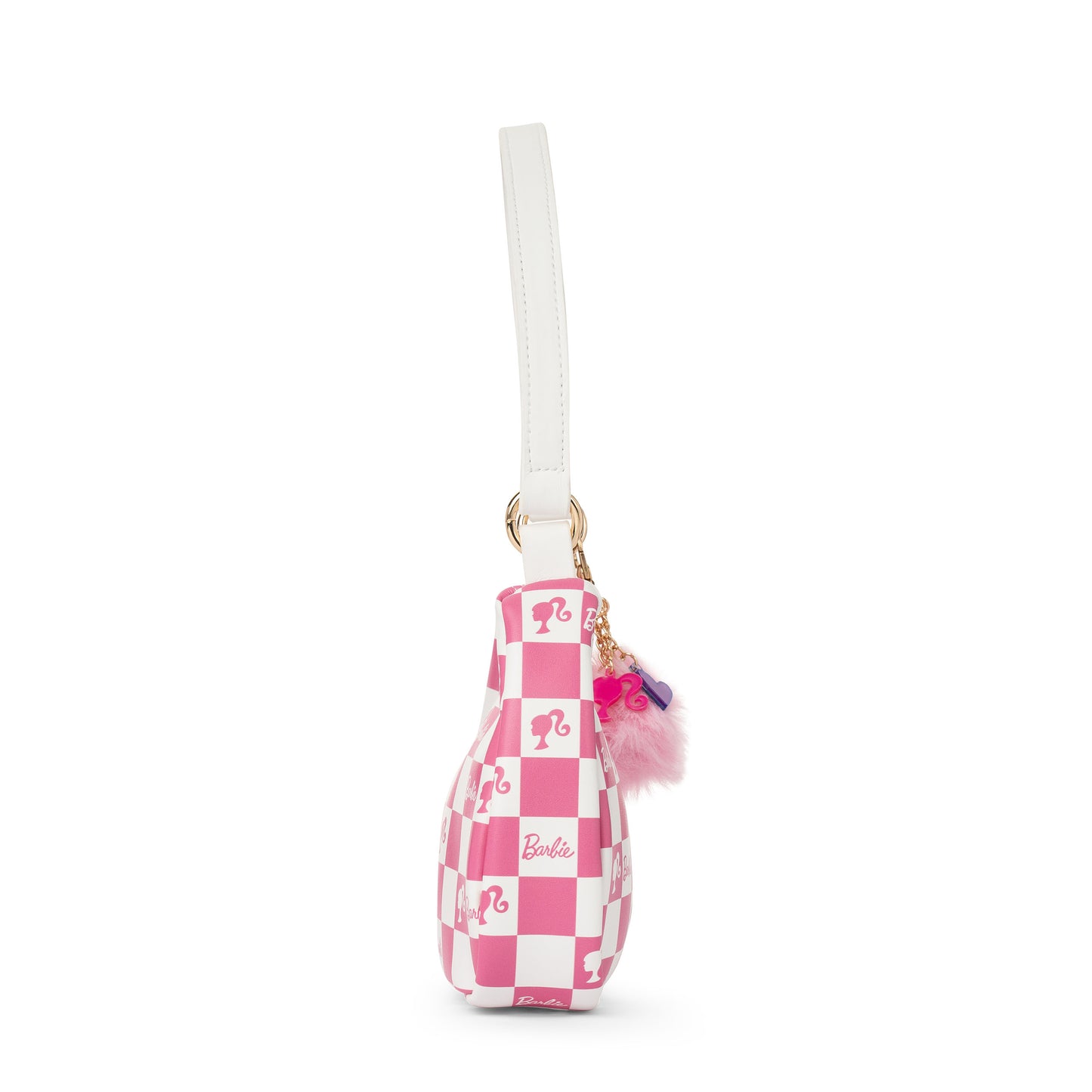 Barbie™ Pink Checkered Kids Hobo Handbag
